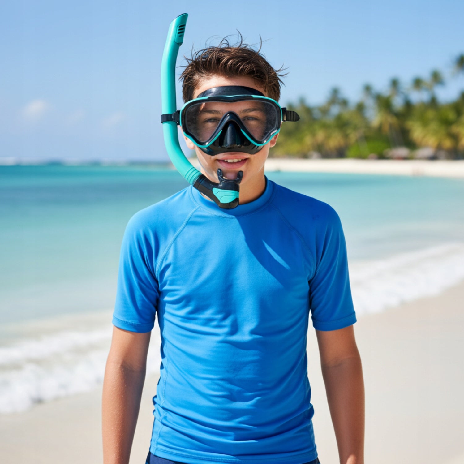 DIVING MASK SWIMMING GOGGLES WITH SNORKELING TUBE SNORKEL SET Packaging status original