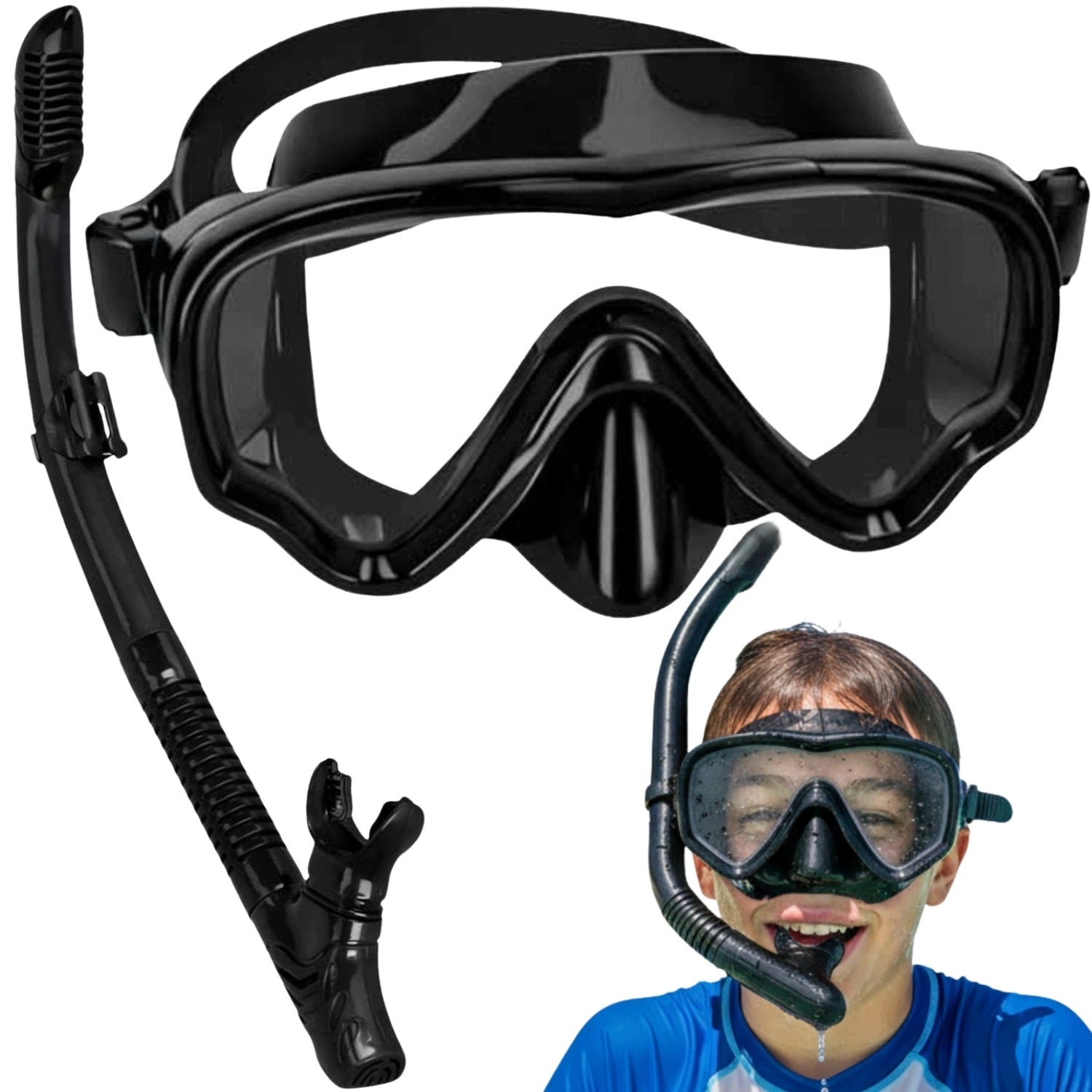 DIVING MASK SWIMMING GOGGLES WITH SNORKELING TUBE SNORKEL SET