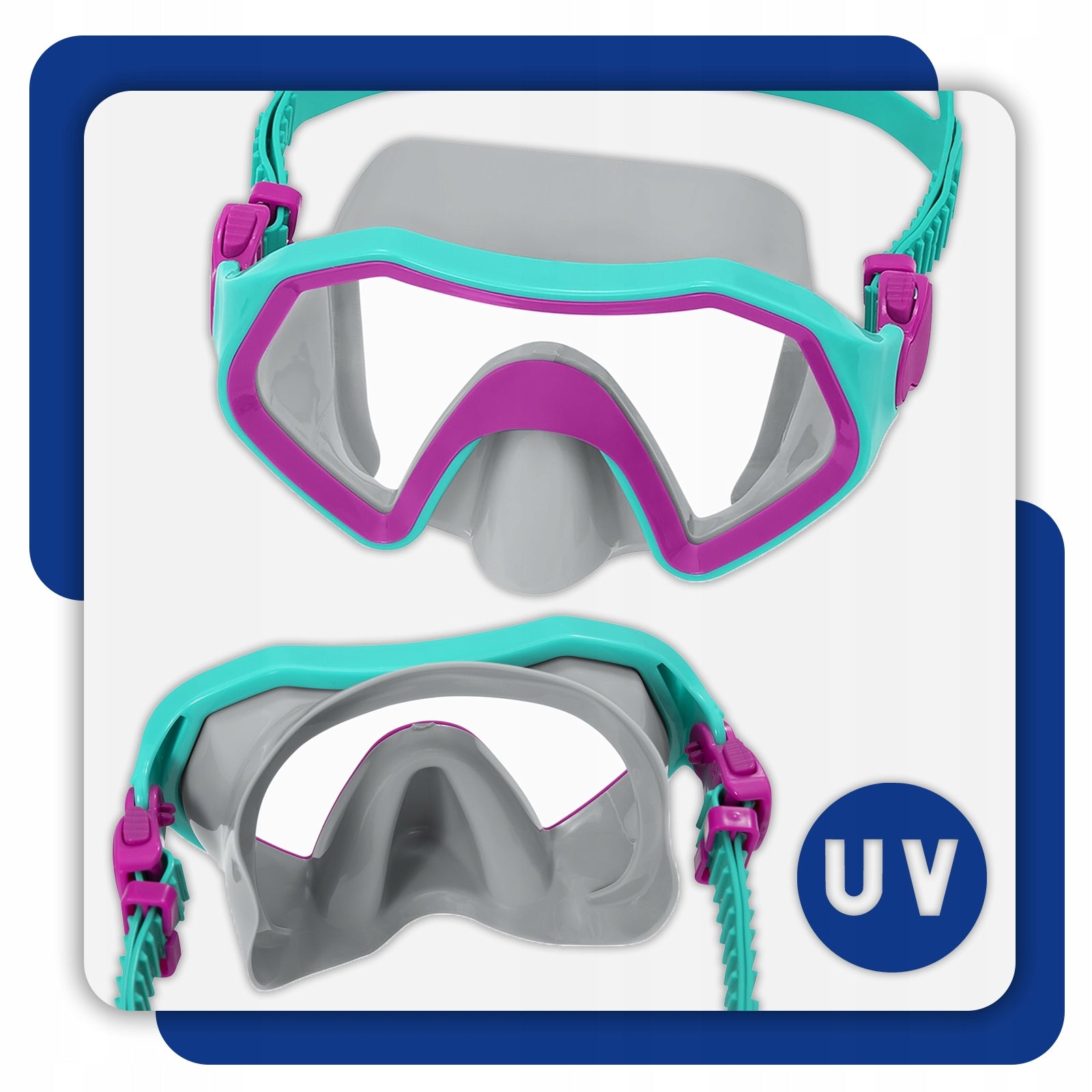 DIVING MASK TUBE SET BESTWAY 24025 SWIMMING GOGGLES UV 7+ Model F24025