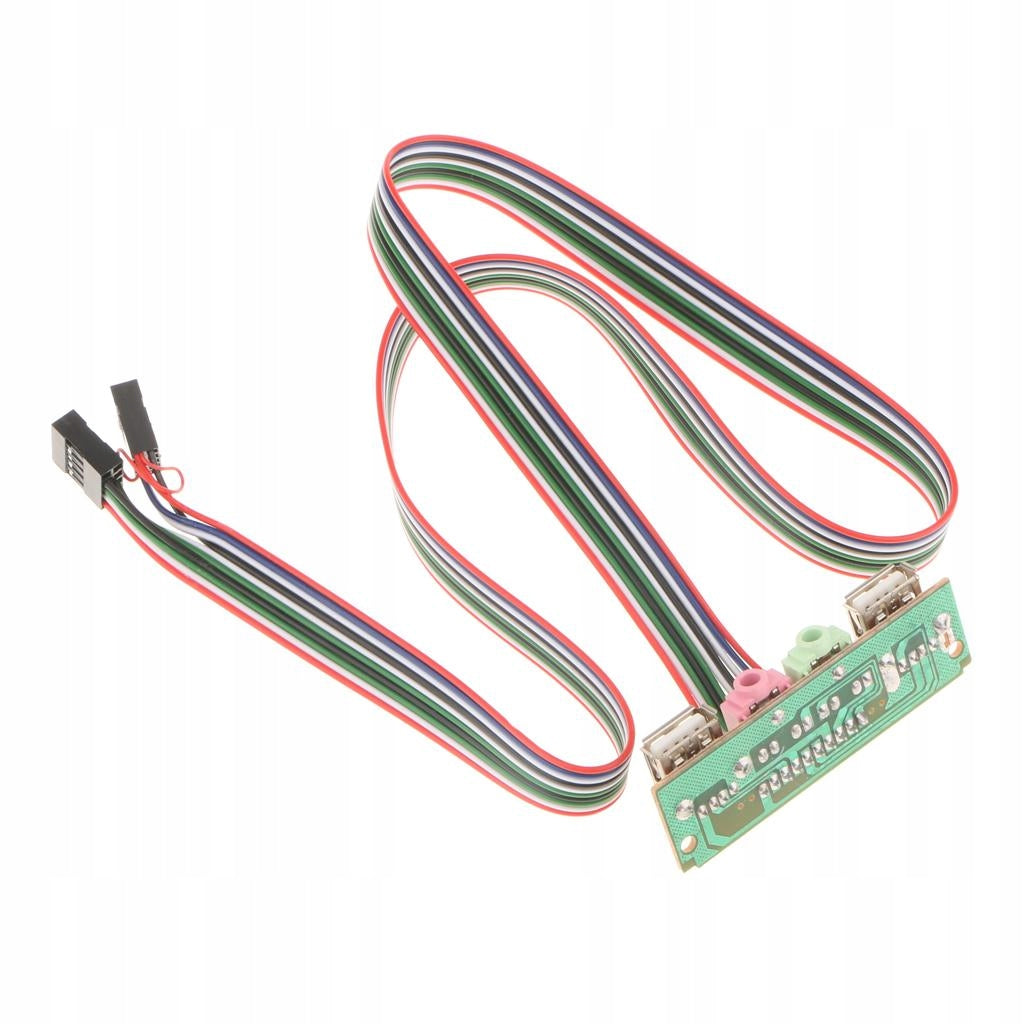 DIY Dual USB 2.0 Port Audio for Computer Case Socket Cable 6.8CM