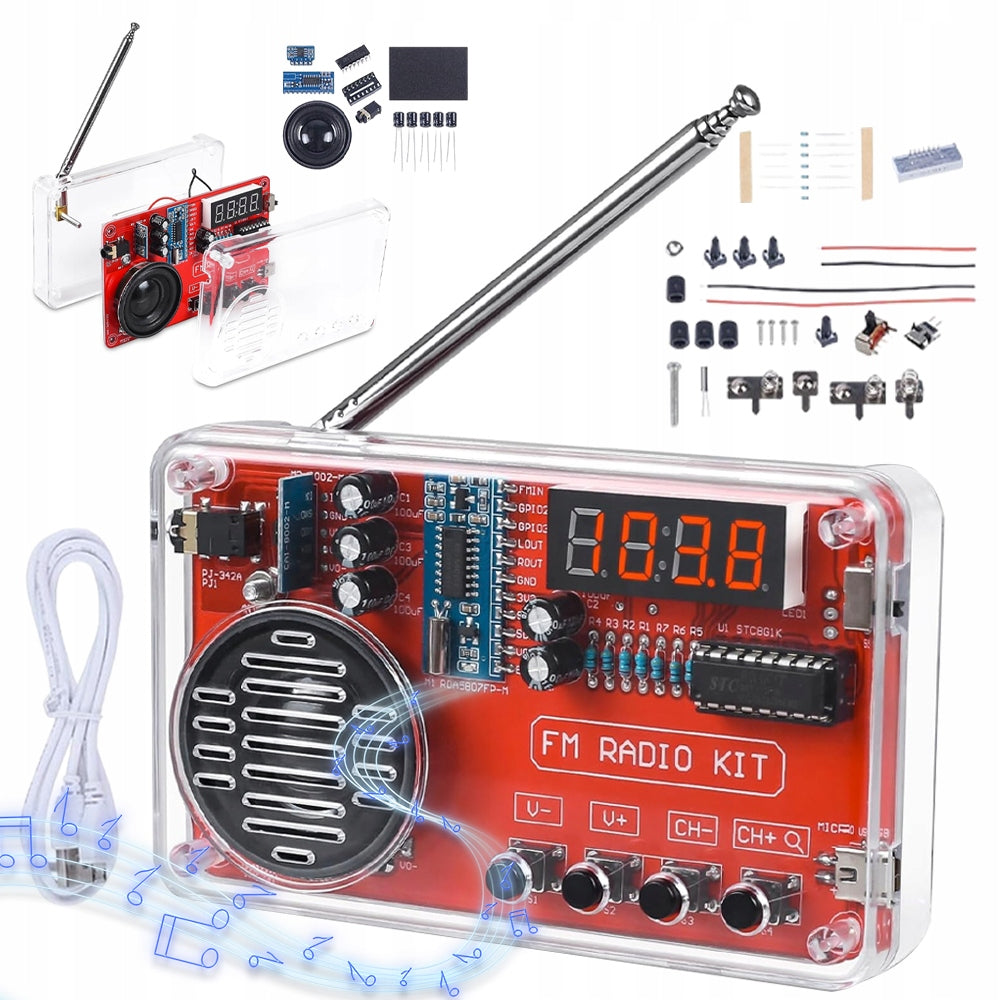 DIY Self-Assembly Radio with Speaker and Headphone Output