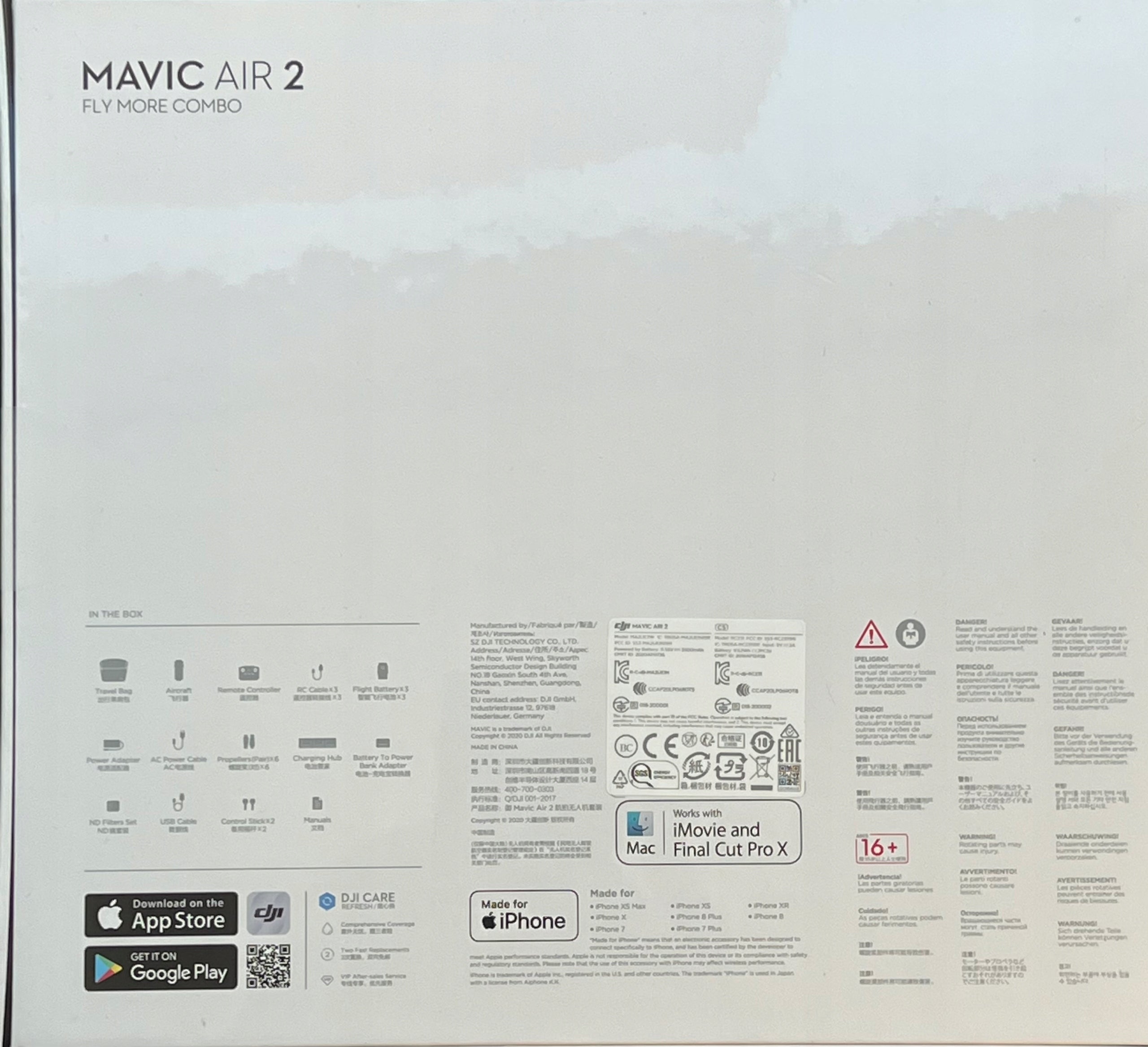 DJI Mavic Air 2 Fly More Combo 5.4K 30FPS drone Brand DJI