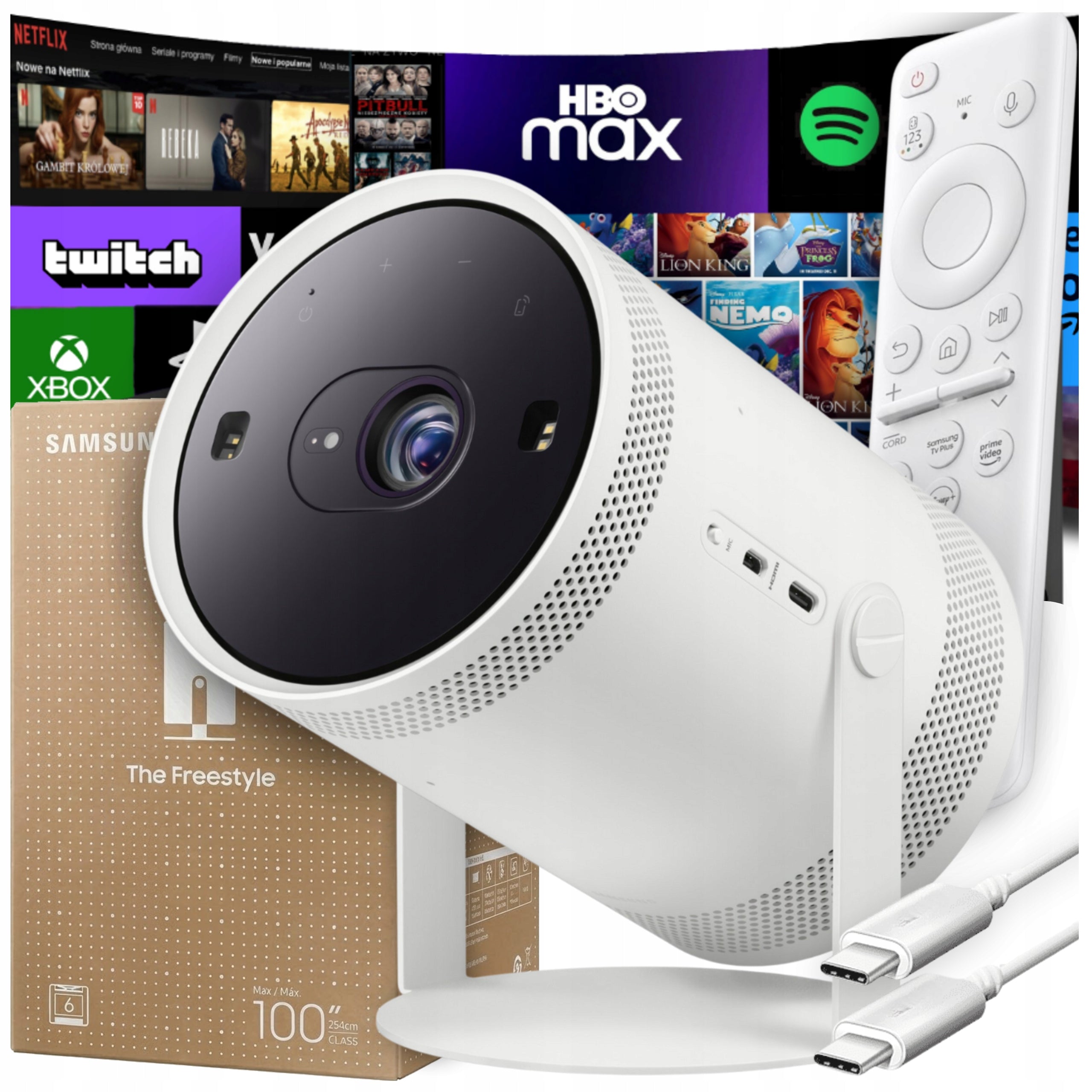 DLP projector Samsung SMART TV 360° FREESTYLE 100 inches HDR10+ Portable