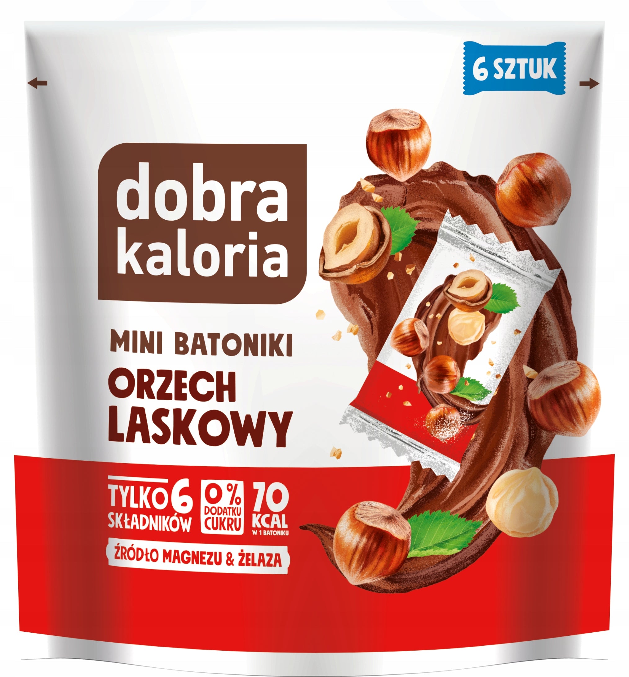 DOBRA KALORIA MINI BARS hazelnut 102 g | BARS WITHOUT SUGAR