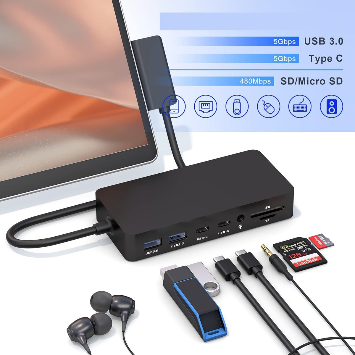 DOCKING STATION EXPANSION DOCK 12in1 RITES PRO SHC791 Manufacturer no brand