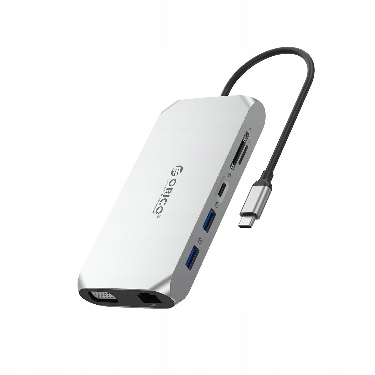 DOCKING STATION HUB ORICO USB-C 12IN1 HDMI 4K 60HZ VGA RJ45 PD 100W SD Packaging status original