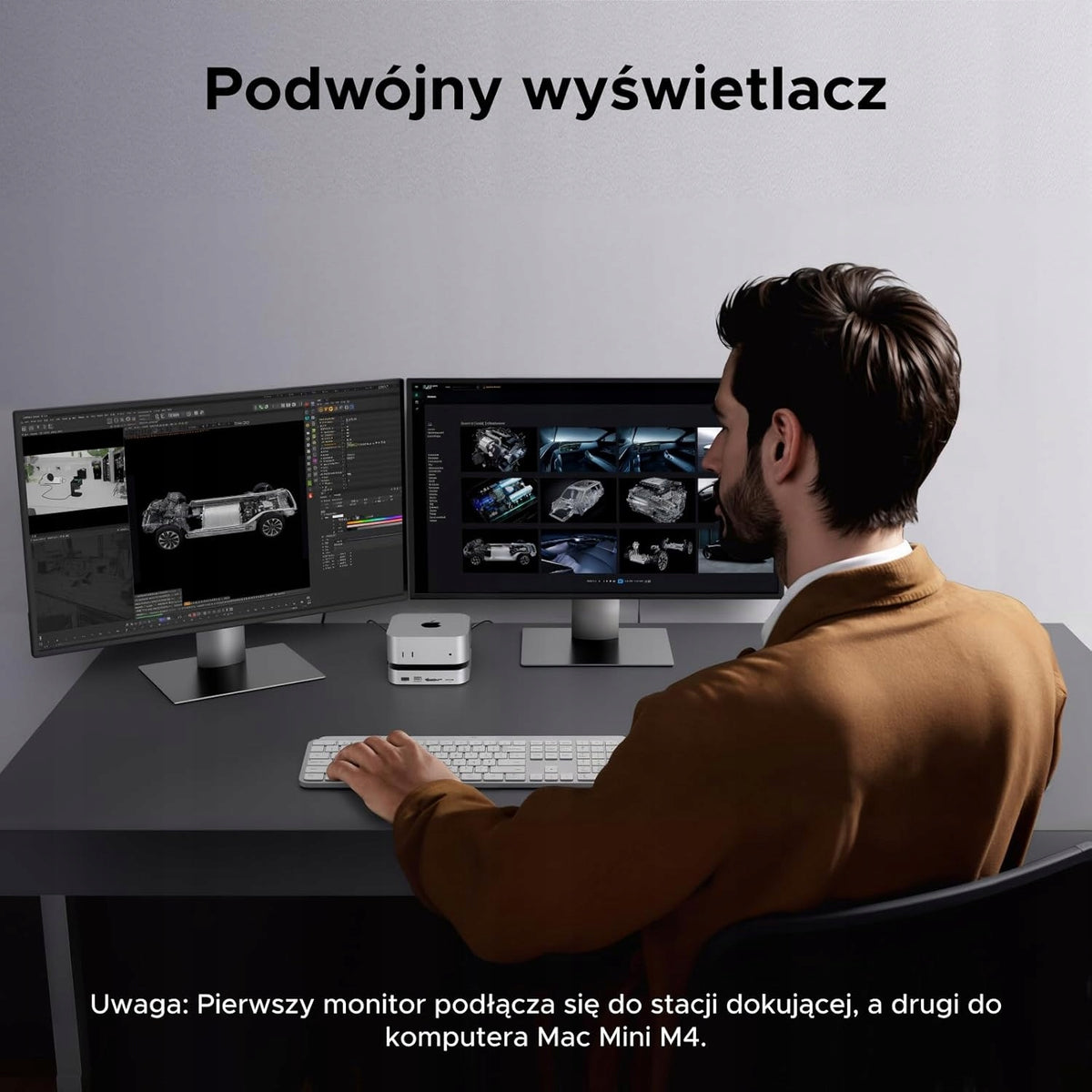 DOCKING STATION MAC MINI M4 4K DISPLAYPORT USB 3.2 SSD NVME Manufacturer code STACJA DOKUJĄCA MAC MINI M4 DISPLAYPORT
