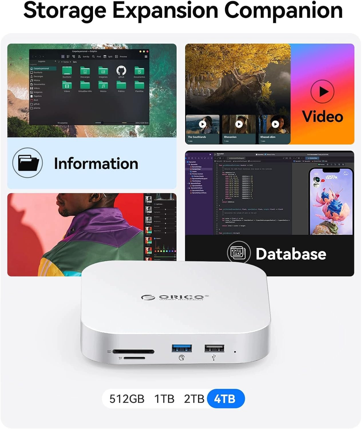 DOCKING STATION MAC MINI M4 4TB SSD USB-C HUB 8IN1 ALUMINUM Manufacturer code STACJA DOKUJĄCA MAC MINI M4 4TB SSD USB-
