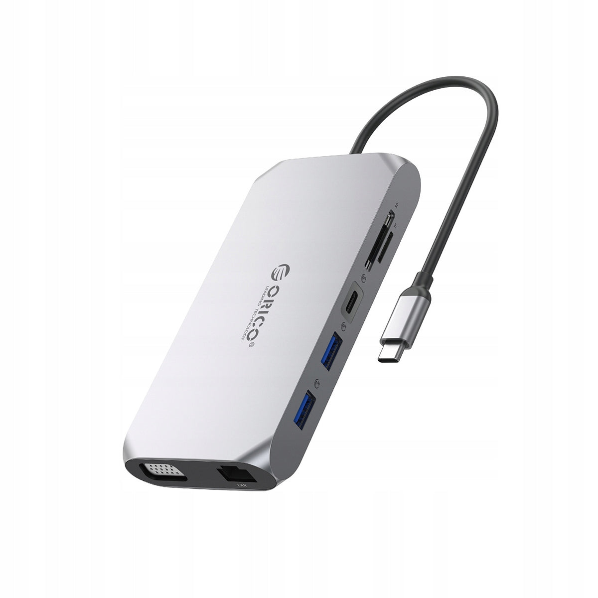 DOCKING STATION ORICO XCR USB-C 12IN1 HDMI 4K 30HZ VGA LAN PD 100W 3X USB SD Packaging status original