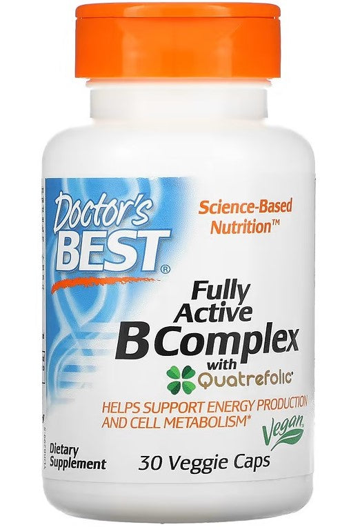 DOCTORS BEST FULLY ACTIVE B COMPLEX 30 capsuleS COMPLEX VITAMIN B