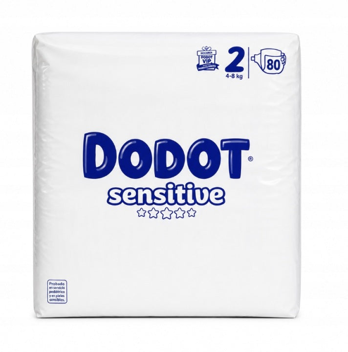 DODOT SENSITIVE DIAPERS SIZE 2 4-8KG 80 PCS SUPER ABSORBENT GENTLE
