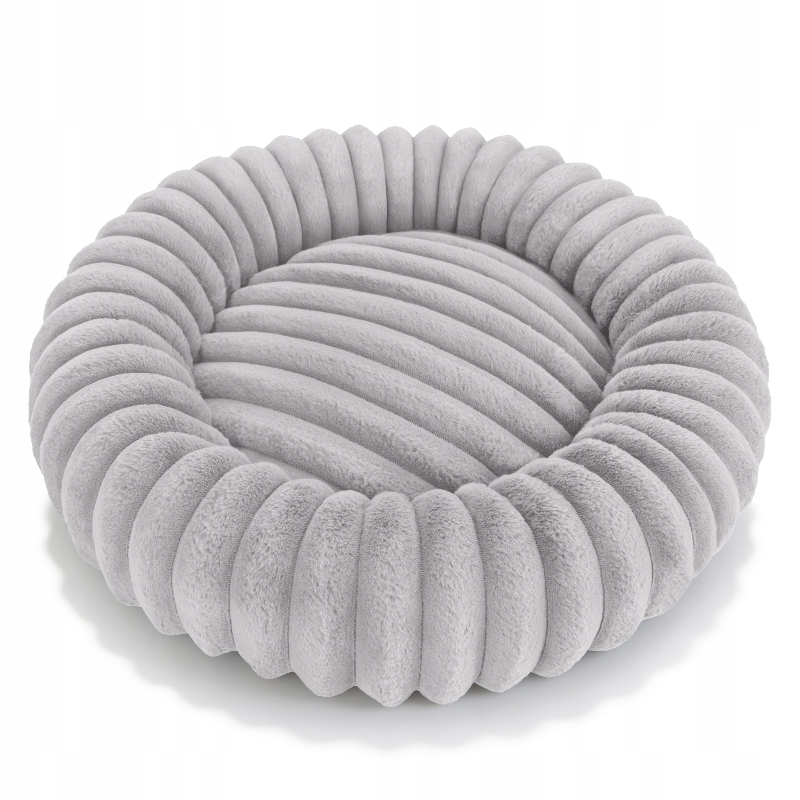 DOG AND CAT BED ROUND 60 CM SOFT ENVELOPING FUR RABBIT FUR Manufacturer code Legowisko ROYAL LOUNGE 60 CM Szary - 39242
