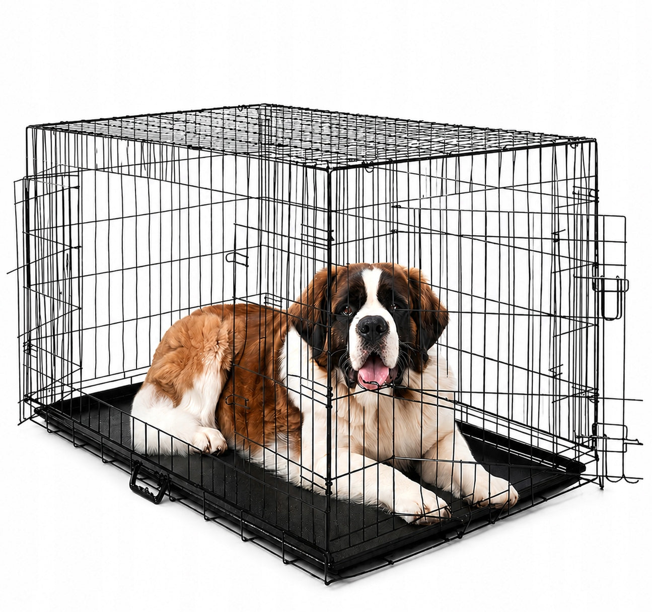 DOG AND CAT CAGE 122x75,5x84CM FOLDING PLAYPEN TRANSPORTER WITH 2 DOORS Manufacturer code 5903855781153