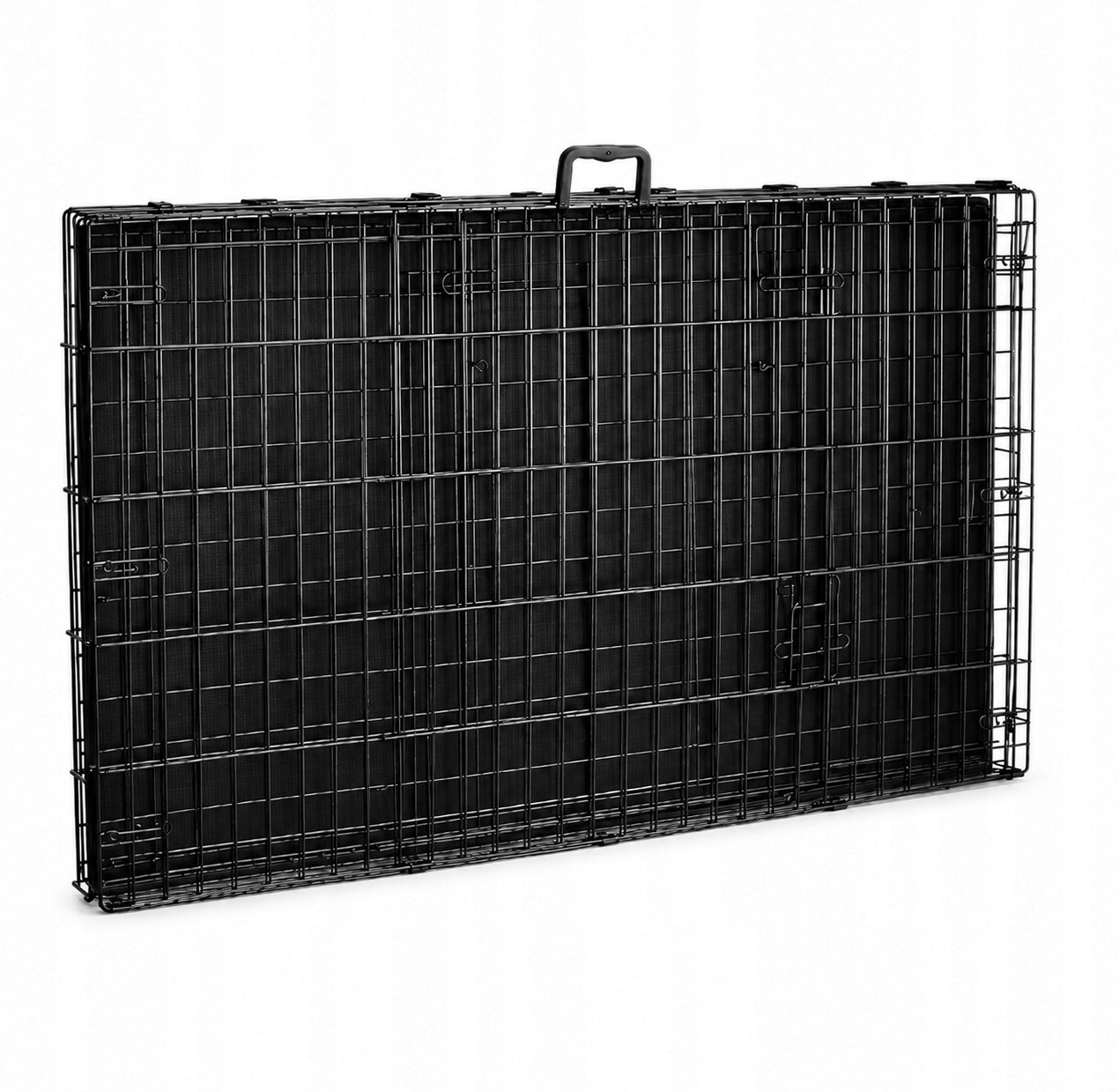 DOG AND CAT CAGE 122x75,5x84CM FOLDING PLAYPEN TRANSPORTER WITH 2 DOORS Trade name klatka metalowa
