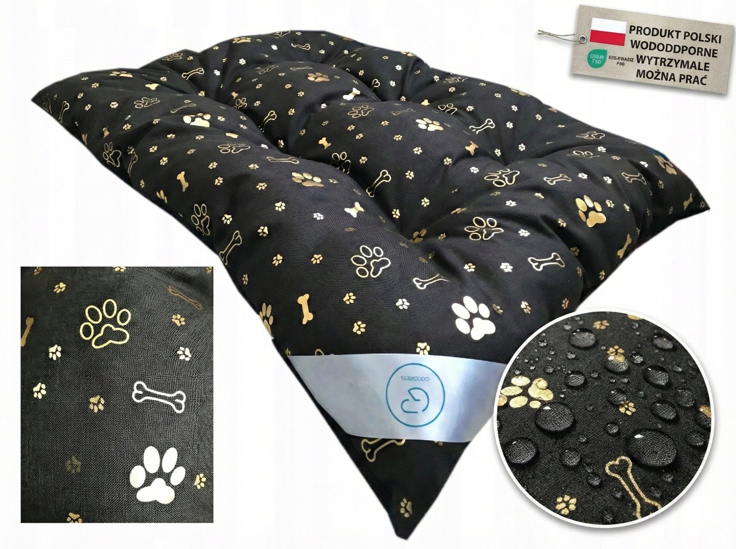 DOG BED 100x70 MOISTURE RESISTANT DURABLE DOG BED POL