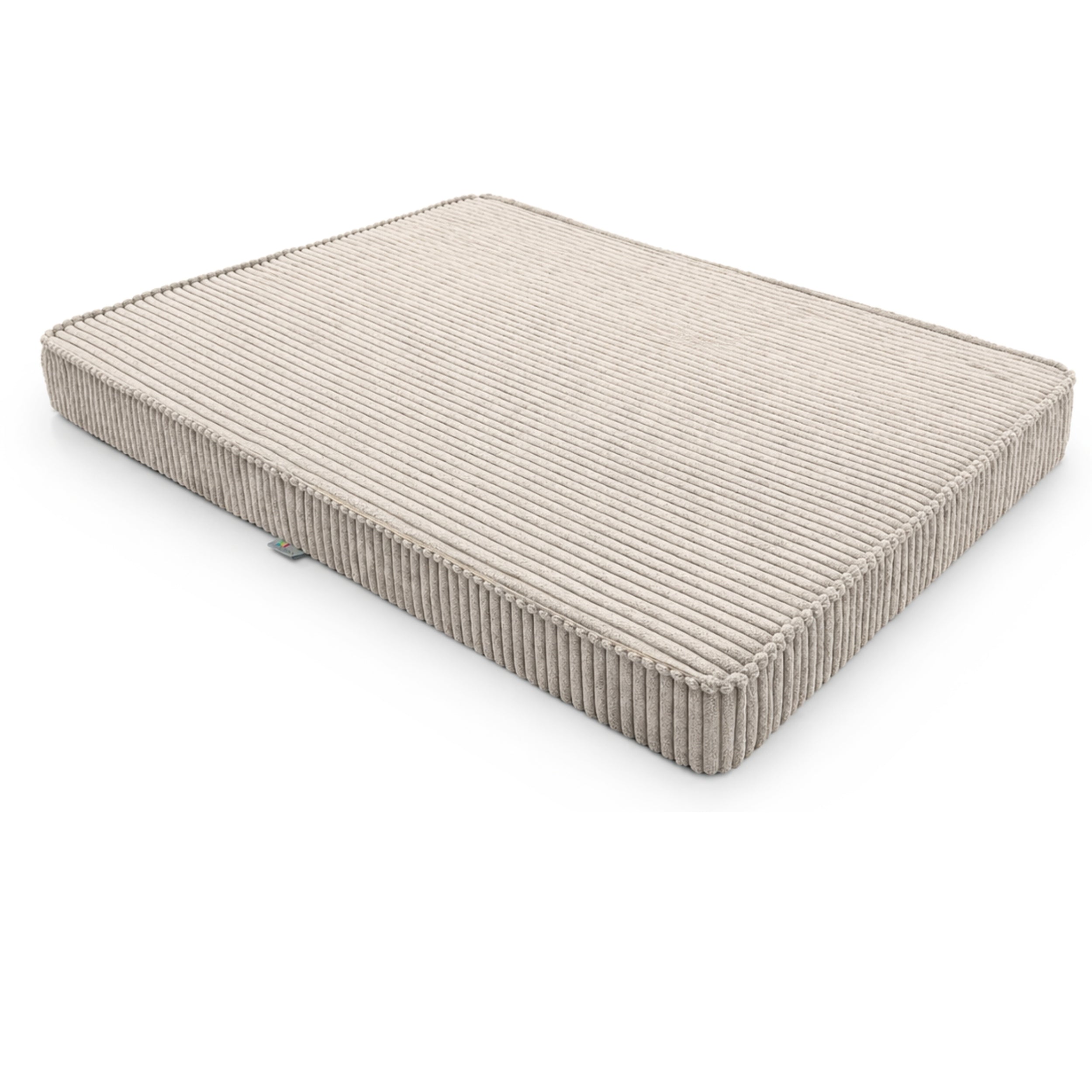 DOG BED BEDDING PLAYPEN MATTRESS MAT BEIGE CORDUROY 90X60X8 CM Packaging status original