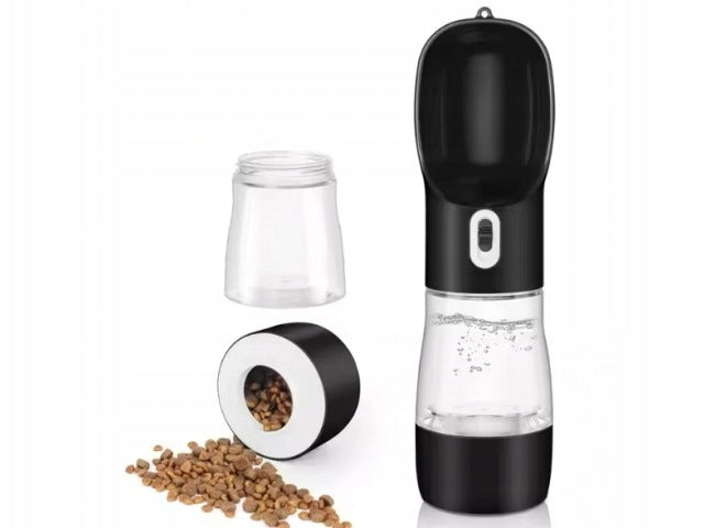 DOG BOTTLE DRINKER WATER BOTTLE TRAVEL BOWL FOR WATER FOOD WALK Trade name BUTELKA DLA PSA POIDŁO BIDON MISKA TURYSTYCZNA NA WODĘ KARMĘ SPACER 0,35L