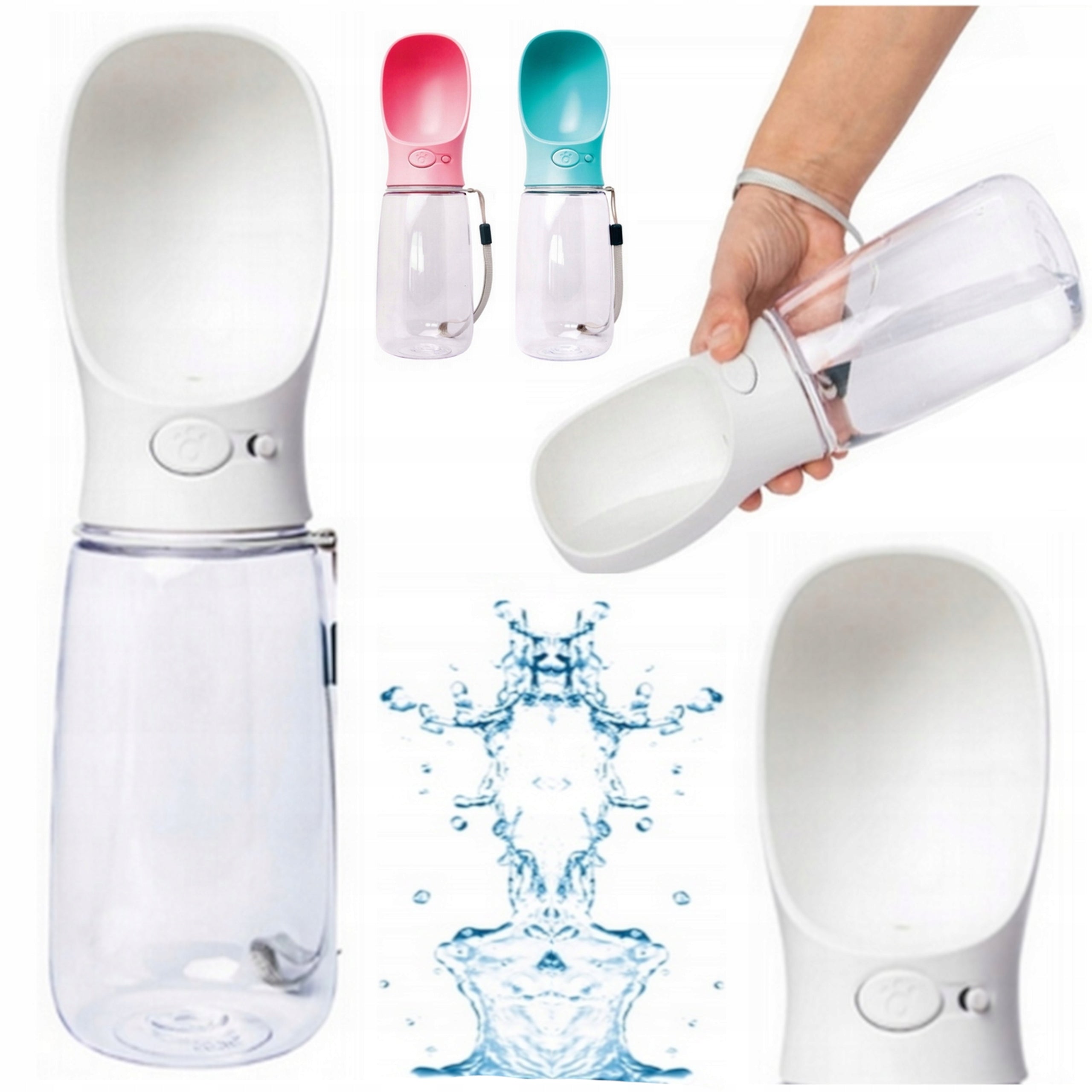 DOG BOTTLE TOURIST DRINKER BOWL PORTABLE WATER WALK WATER BOTTLE 550ML Material made from a synthetic material