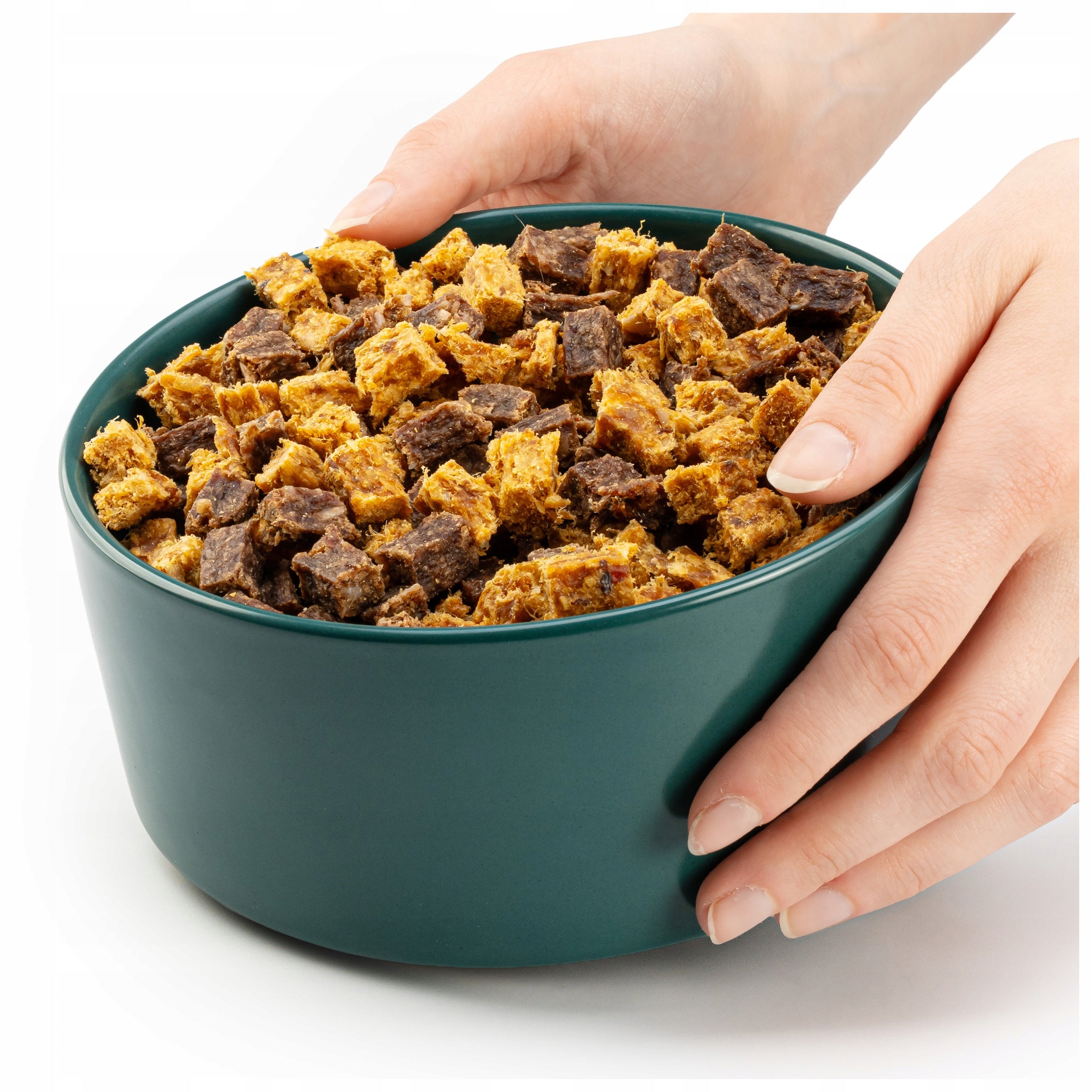 DOG BOWL CERAMIC LARGE GREEN 850ml Ø 15,5cm For Food Water Stable