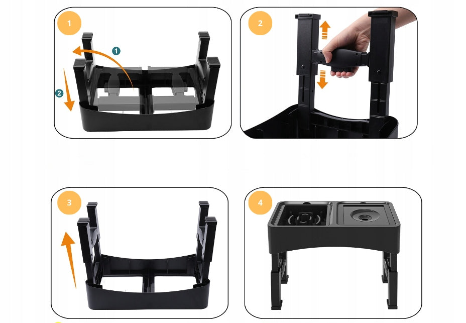 DOG BOWL DOUBLE SLOWING FOOD NON-SPILL ON STAND 2IN1 Material made from a synthetic material