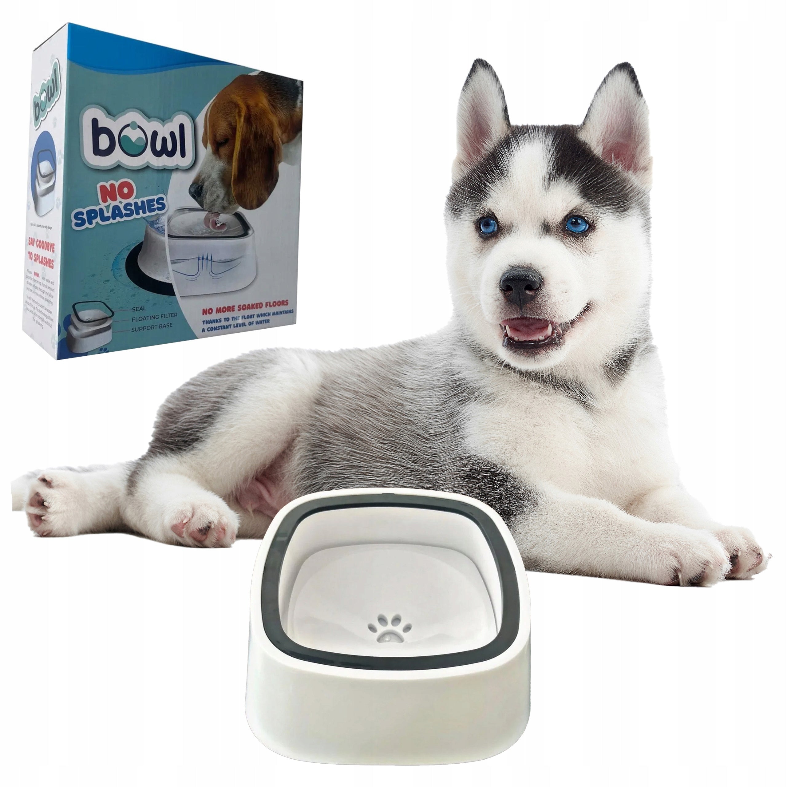 DOG BOWL SPLASH-FREE CAT WATER SPLASH 1,5L LARGE 1500ml Capacity 1.5 l