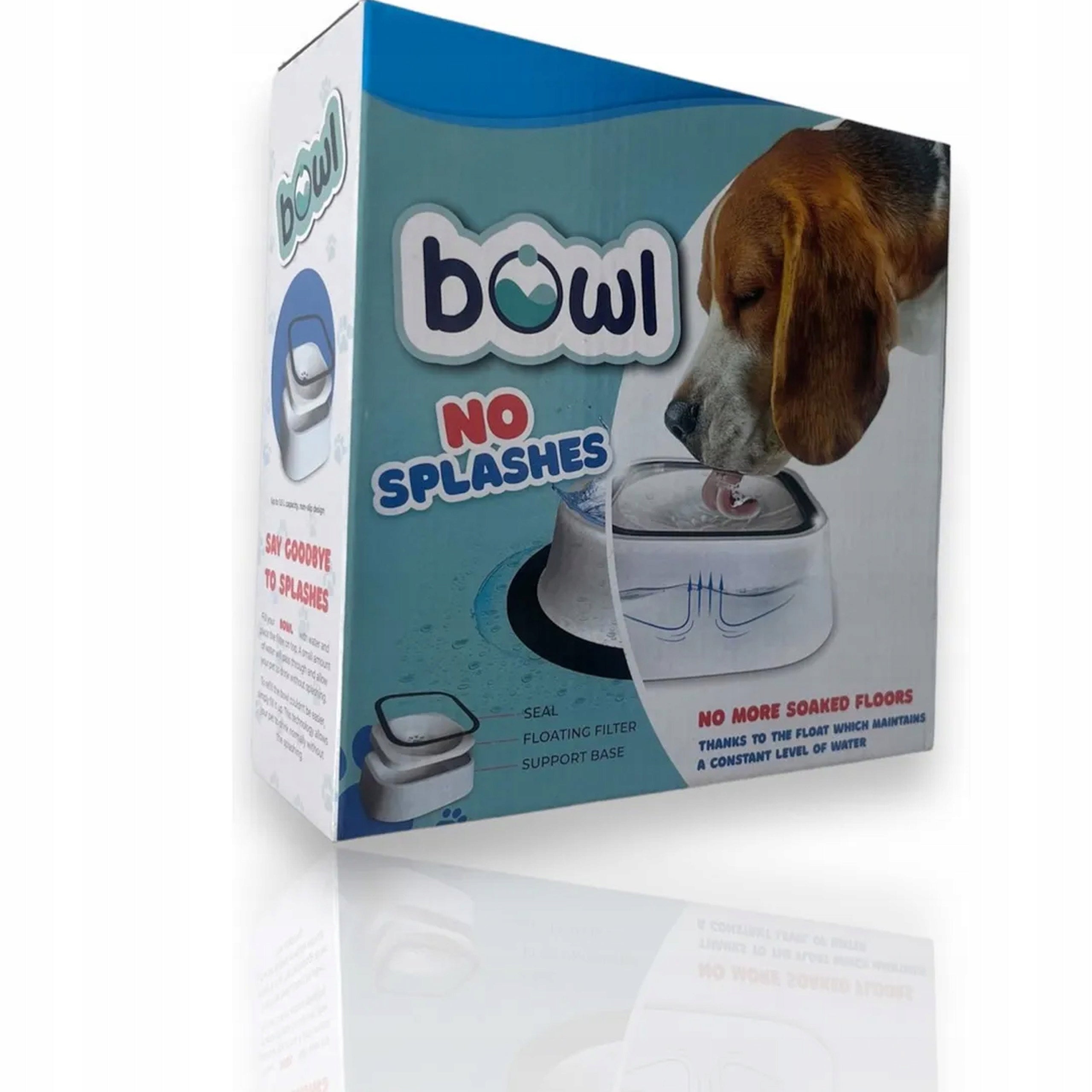 DOG BOWL SPLASH-FREE CAT WATER SPLASH 1,5L LARGE 1500ml Color multicolor