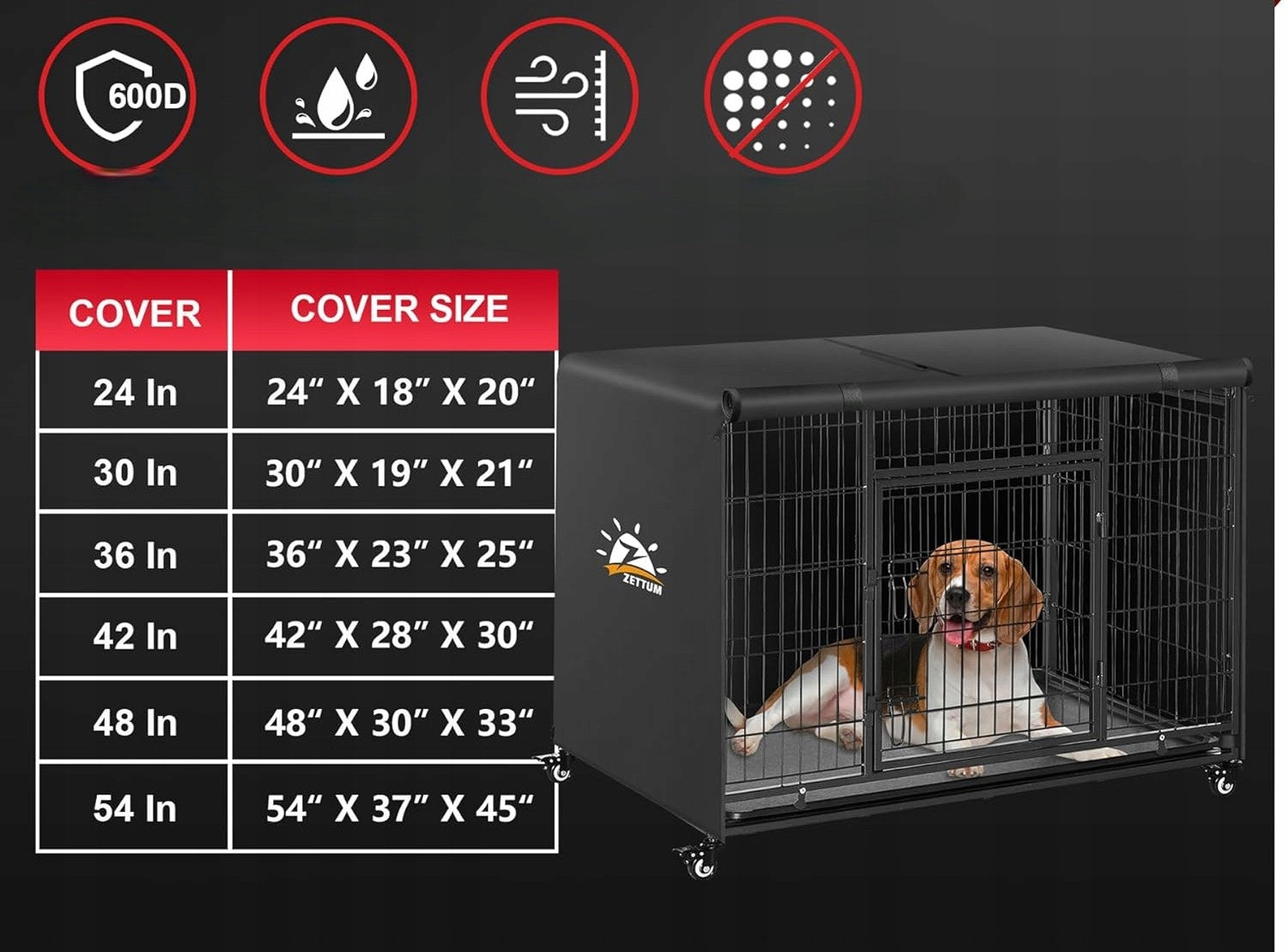 DOG CAGE COVER WATERPROOF UNIVERSAL 91CM COVER FOR CAR Kind cage cover