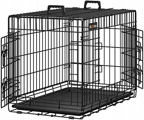DOG CAGE FOLDING METAL 2 DOORS WITH LITTER BOX 77,5X48,5X55,5