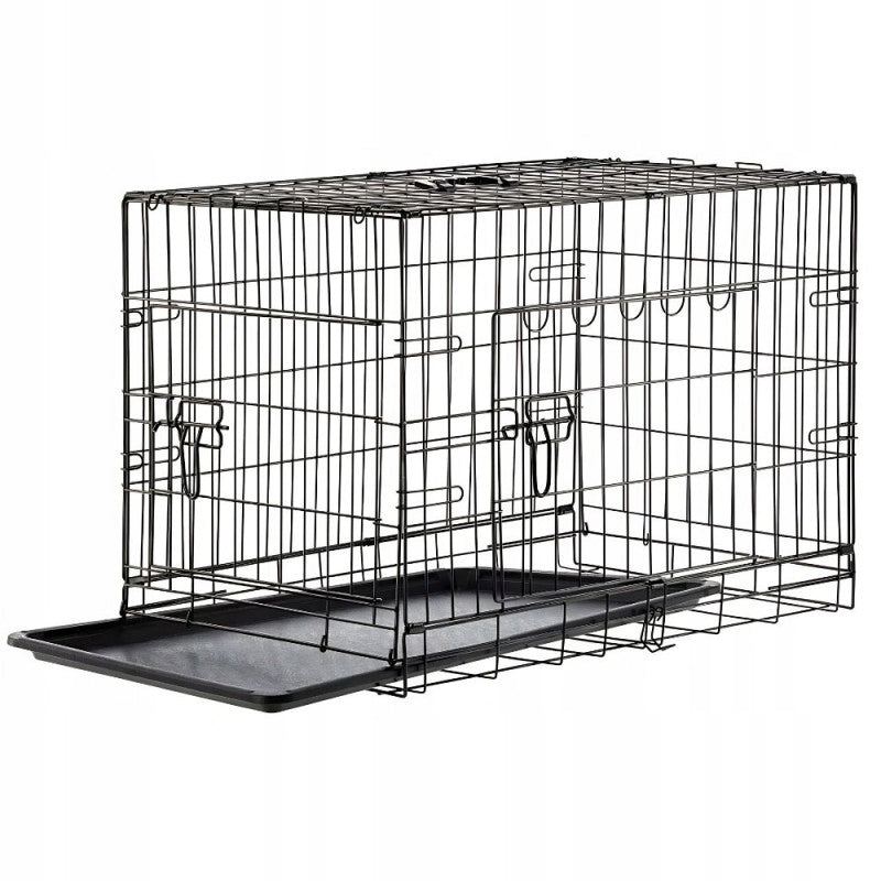 DOG CAGE KENNEL METAL PLAYPEN PET TRANSPORTER 90CM NUXIE Trade name KLATKA METALOWA KENNELOWA DLA PSA NUXIE RX38