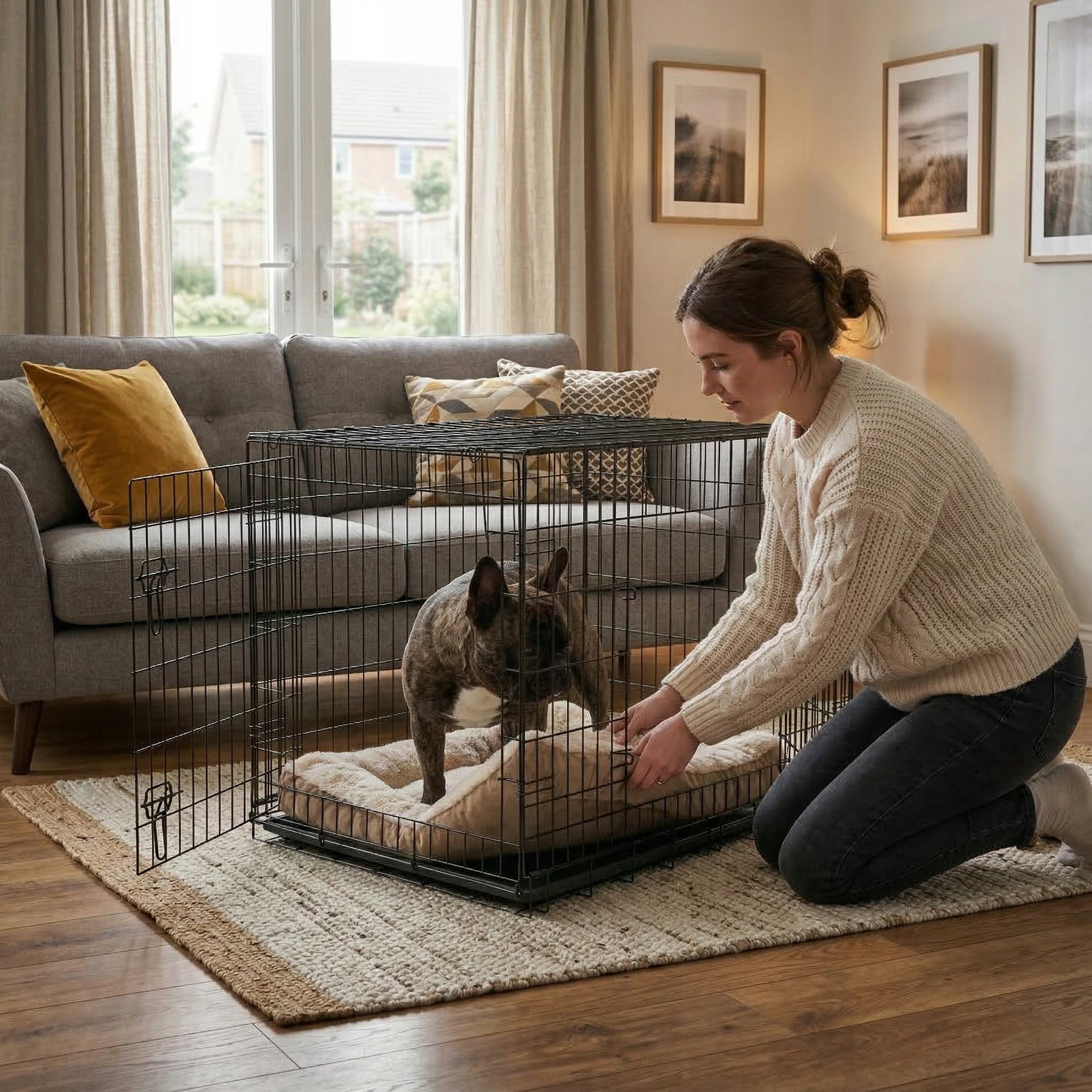DOG CAGE METAL KENNEL DOG ANIMAL TRANSPORTER FOLDING L Manufacturer code TZ-05 Transporter dla zwierząt L
