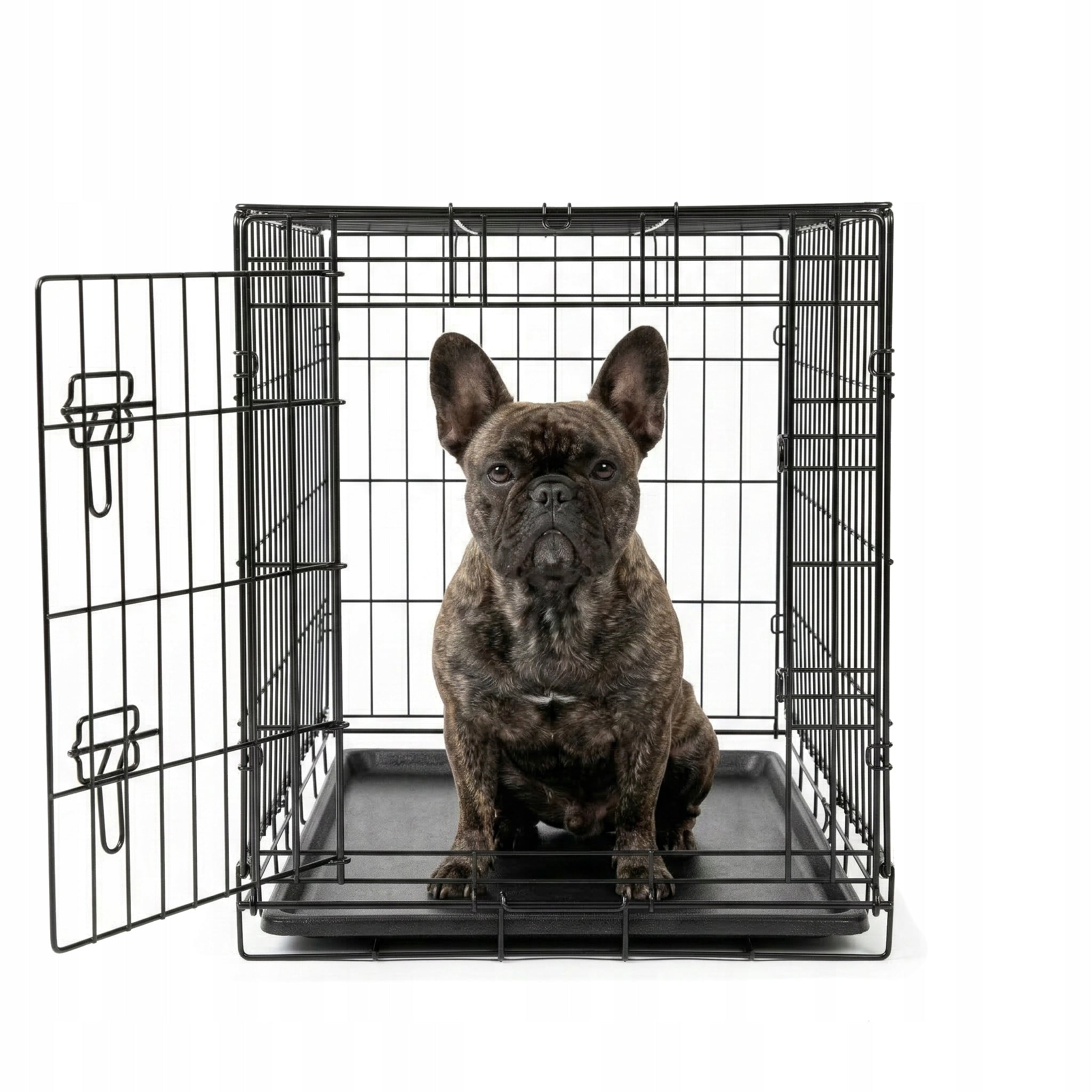 DOG CAGE METAL KENNEL DOG ANIMAL TRANSPORTER FOLDING L Product width 46 cm