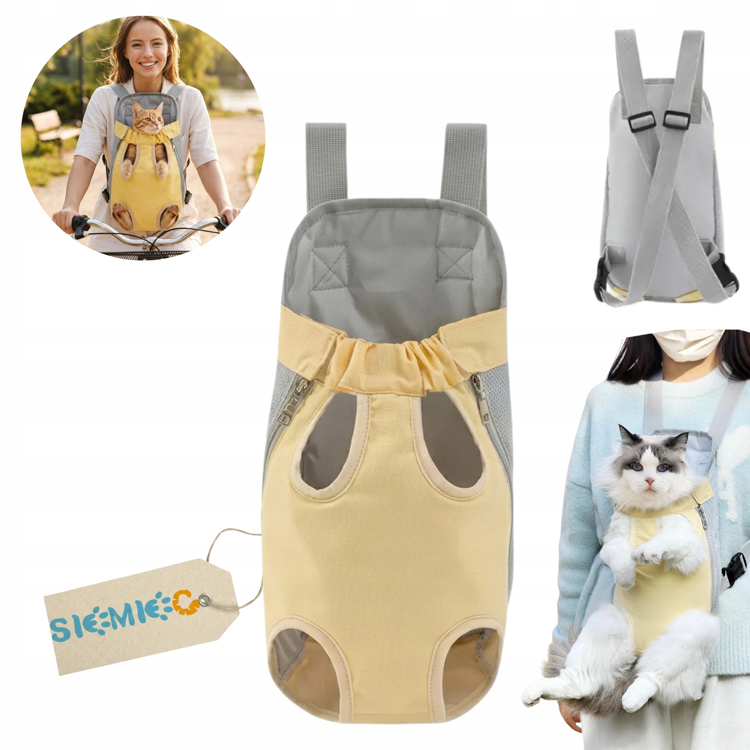 DOG CARRIER Backpack Bag with Holes r. S up to 2,5 kg SIEMIEC