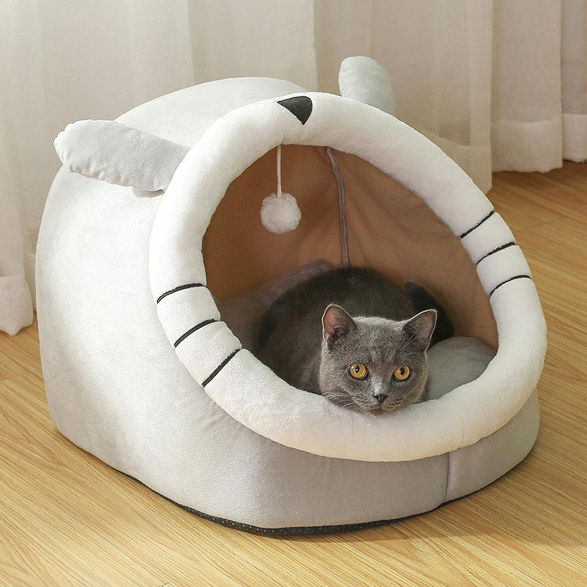 DOG CAT BED PLUSH SOFT AND WARM LARGE PET BOOTH Kind outdoor cat house