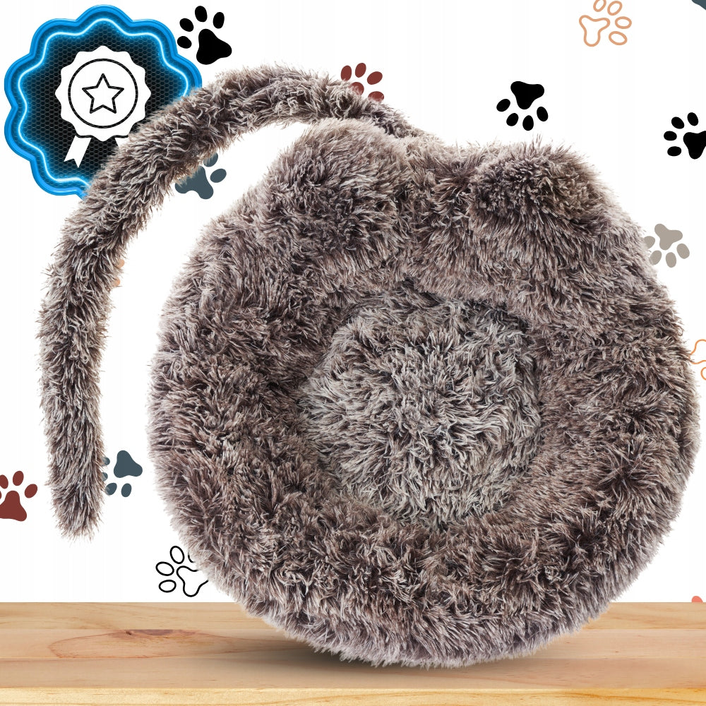 DOG CAT BED SOFT BED WATERPROOF PILLOW SHAGGY PLAYPEN Manufacturer code 23/CP416/CaramelGray
