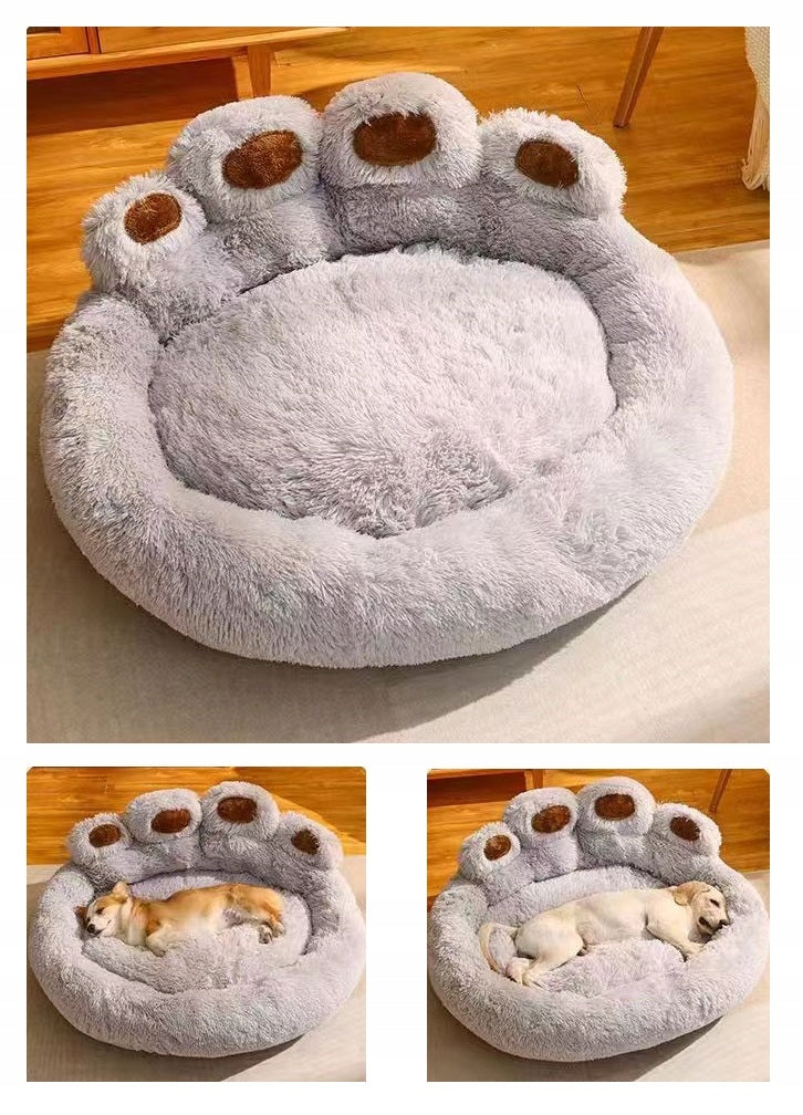 DOG CAT BED SOFT PAWS HAIRY BED PLUSH L 70 cm Brand no brand