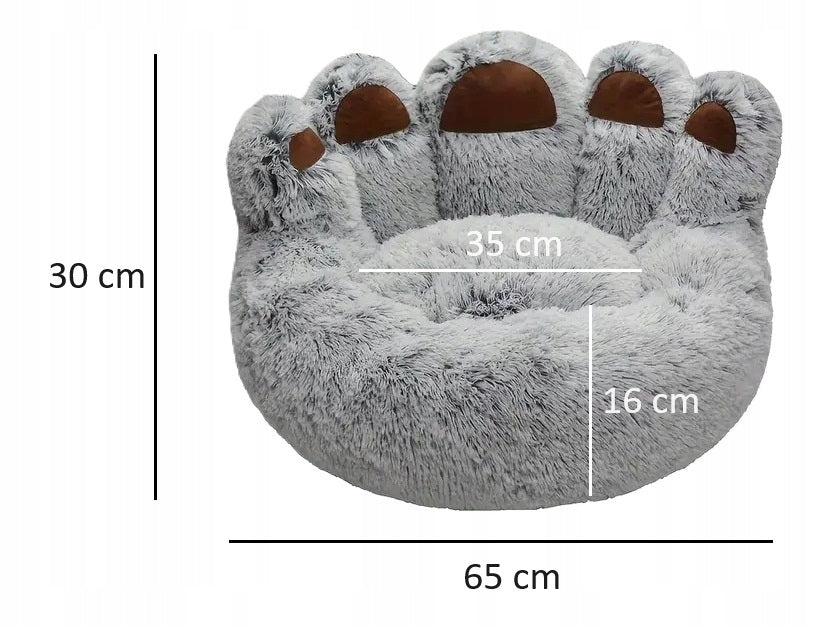 DOG CAT BED SOFT PAWS HAIRY BED PLUSH L 70 cm Trade name DL037-L