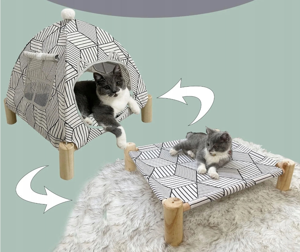 DOG CAT BED TENT COTTAGE FOLDING BOOTH 50 x 50 cm Brand no brand