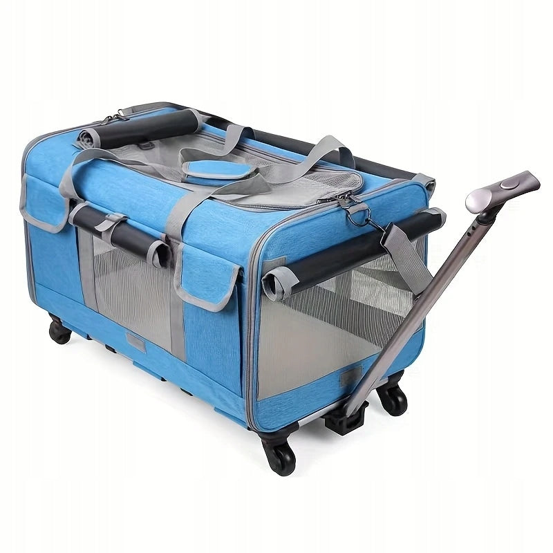 DOG CAT CARRIER CARRY BAG WITH XL WHEELS