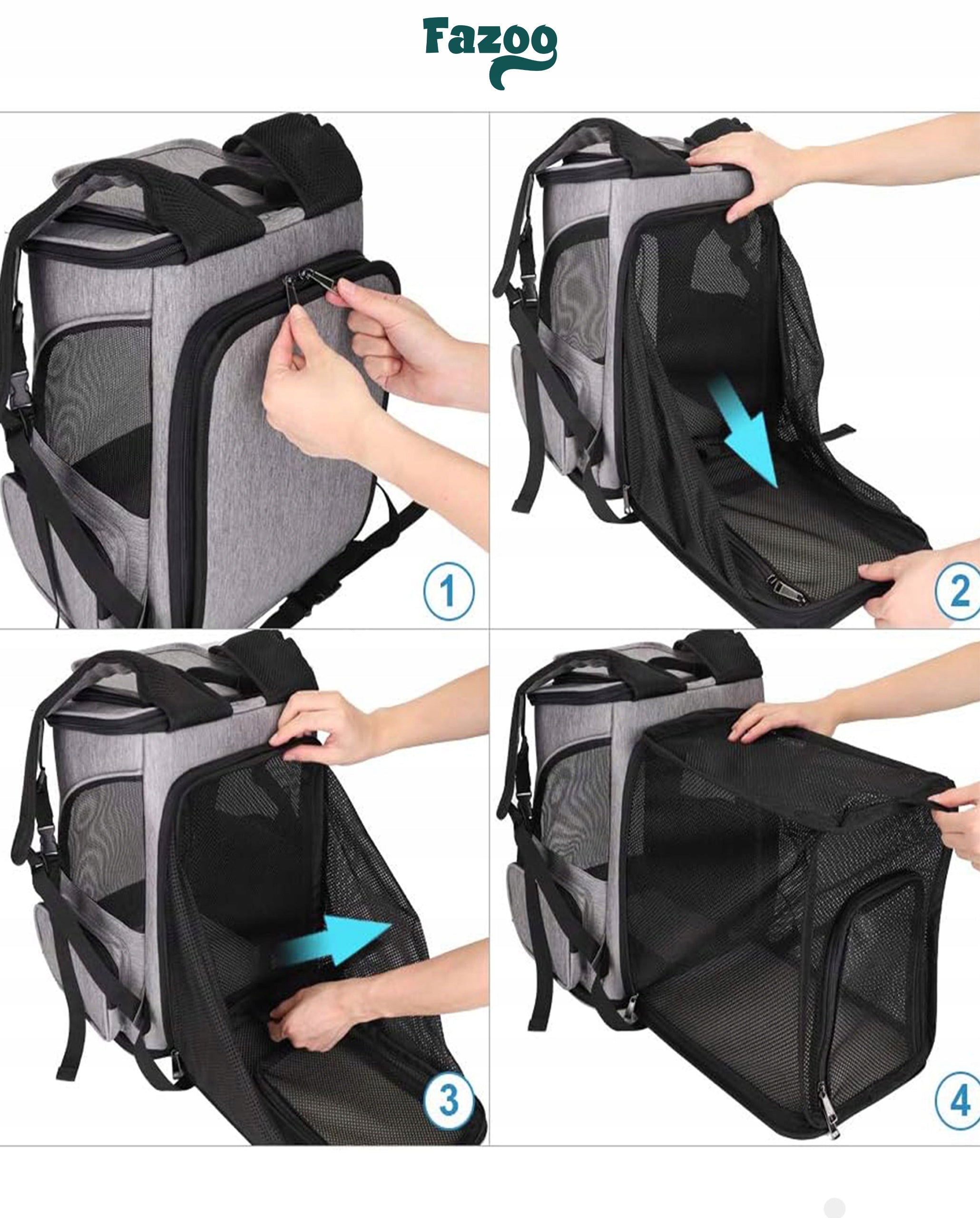 DOG CAT TRANSPORTER Backpack Bag with Ventilation Holes Folding Manufacturer code Transporter dla pupila plecak