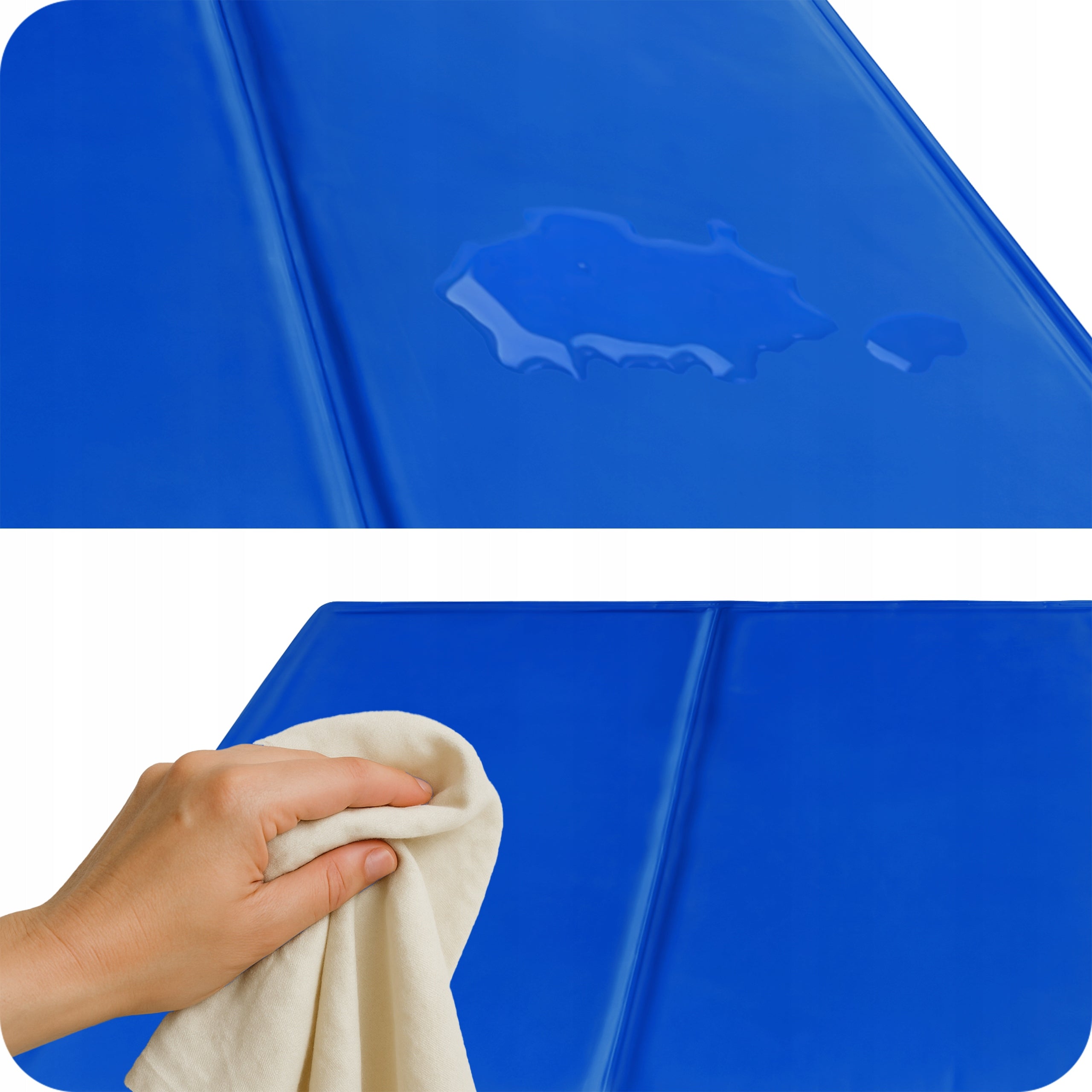 DOG COOLING MAT 90x50cm L GEL WATERPROOF DOG BED Color blue