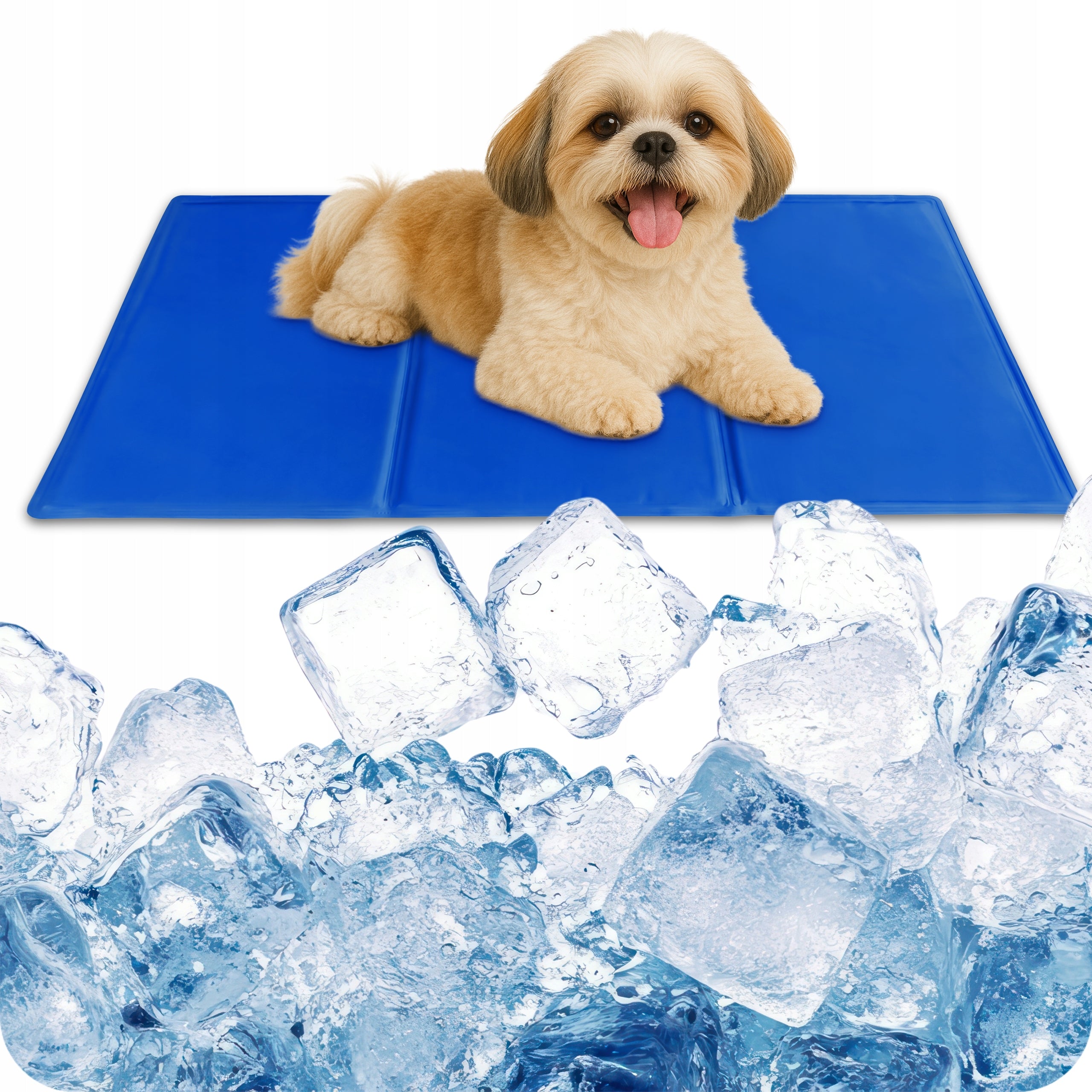 DOG COOLING MAT 90x50cm L GEL WATERPROOF DOG BED Product width 50 cm