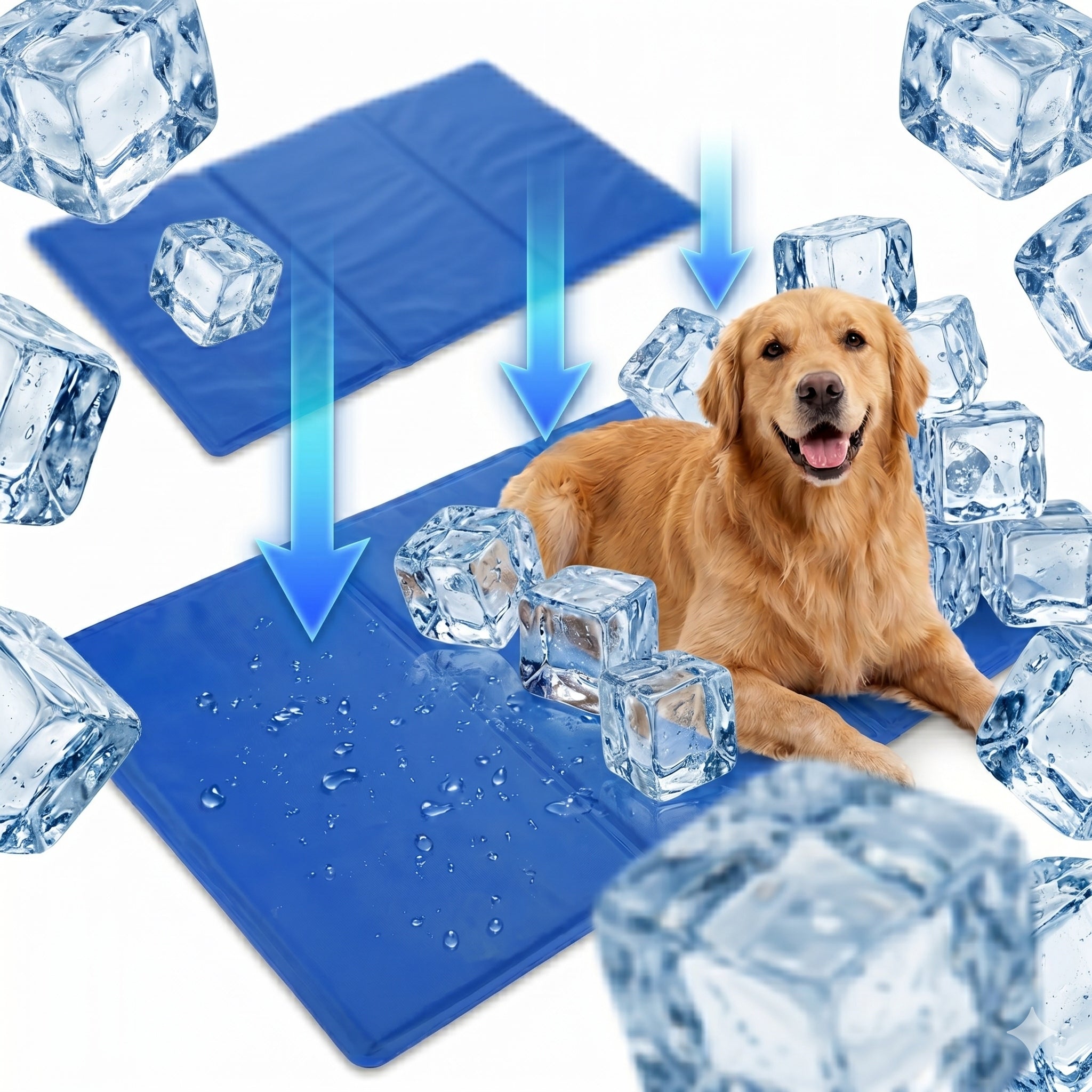 DOG COOLING MAT 90x50cm L GEL WATERPROOF DOG BED