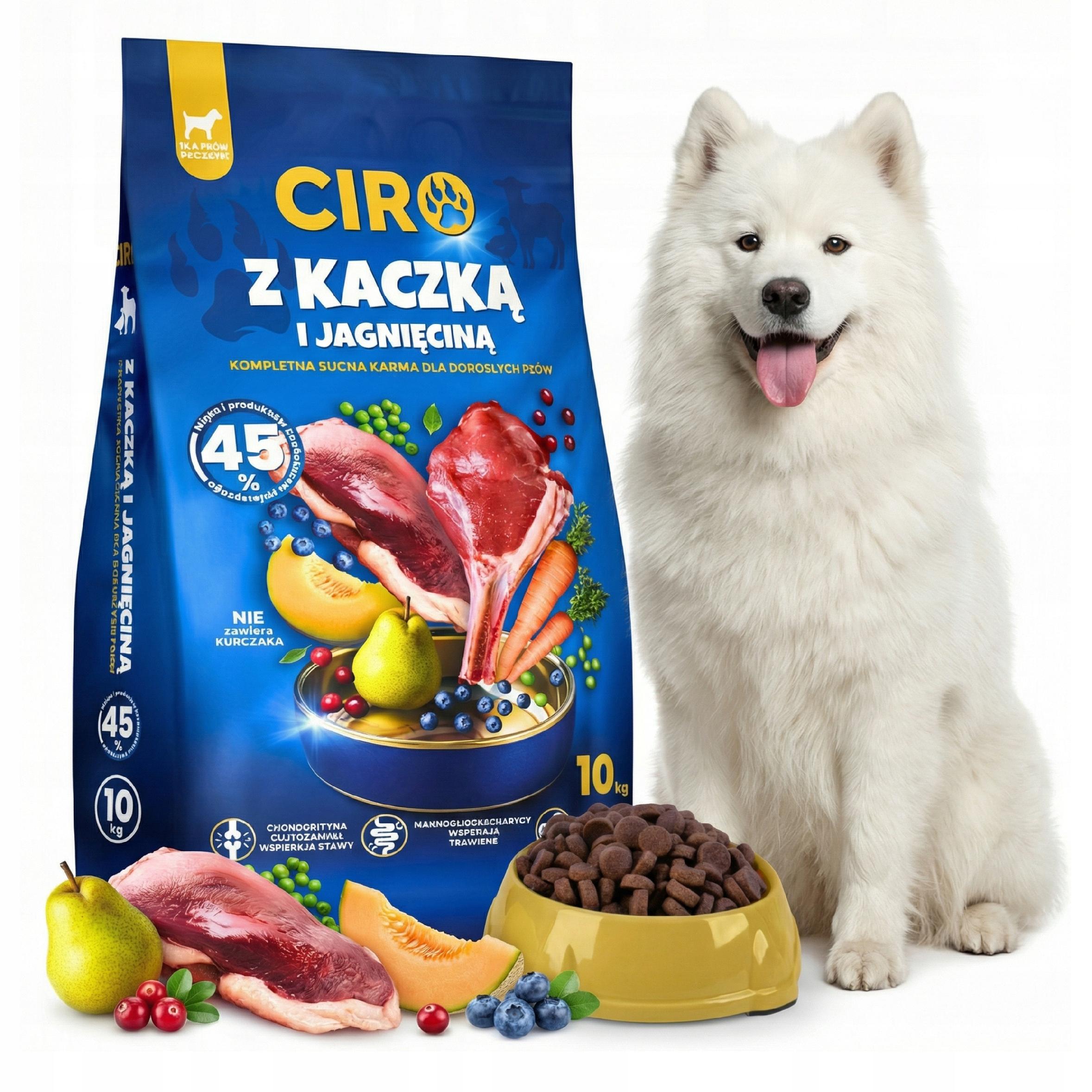 DOG FOOD Ciro Lamb Duck 10 kg for Active Adult Dogs