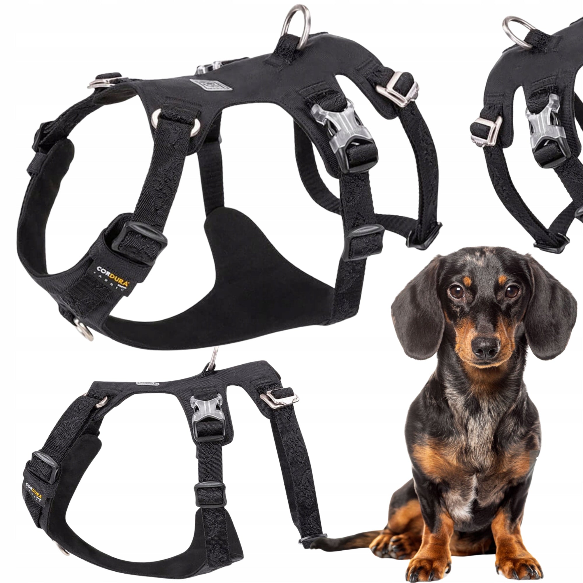 DOG HARNESS ANTI-ESCAPE WATERPROOF WINHYEPET ESCAPE SOFT BLACK S