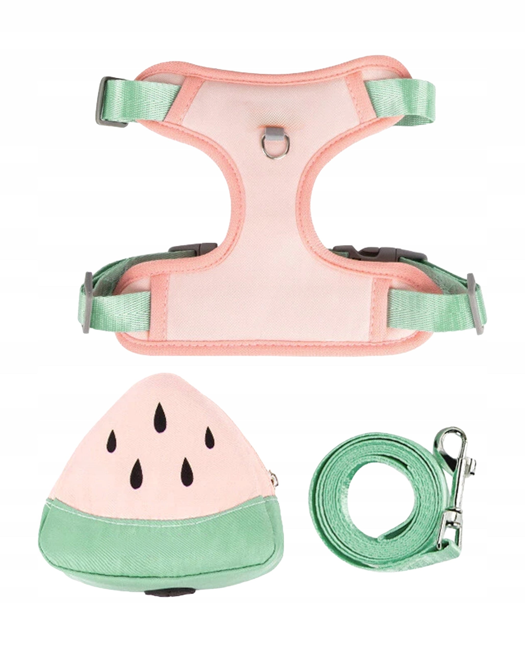 DOG HARNESS Walking Adjustable Pressure-Free With Backpack and Lanyard M Brand Fazoo