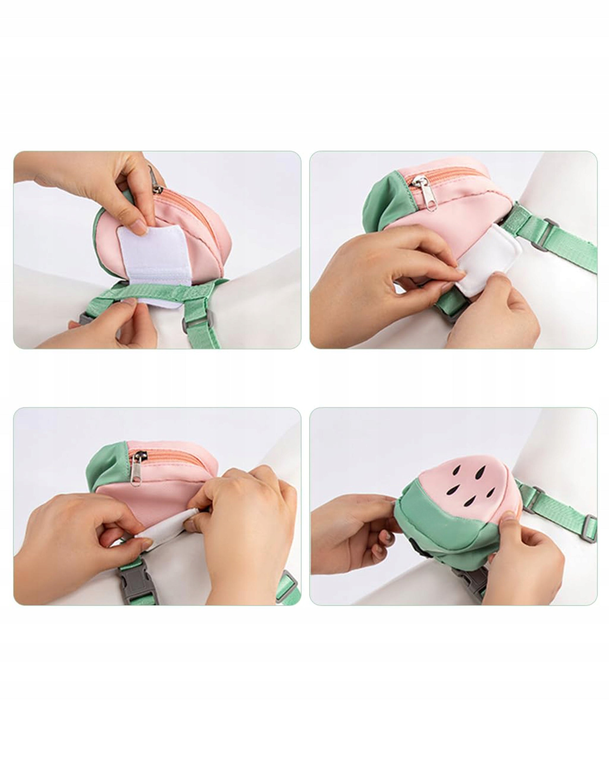 DOG HARNESS Walking Adjustable Pressure-Free With Backpack and Lanyard M Size M