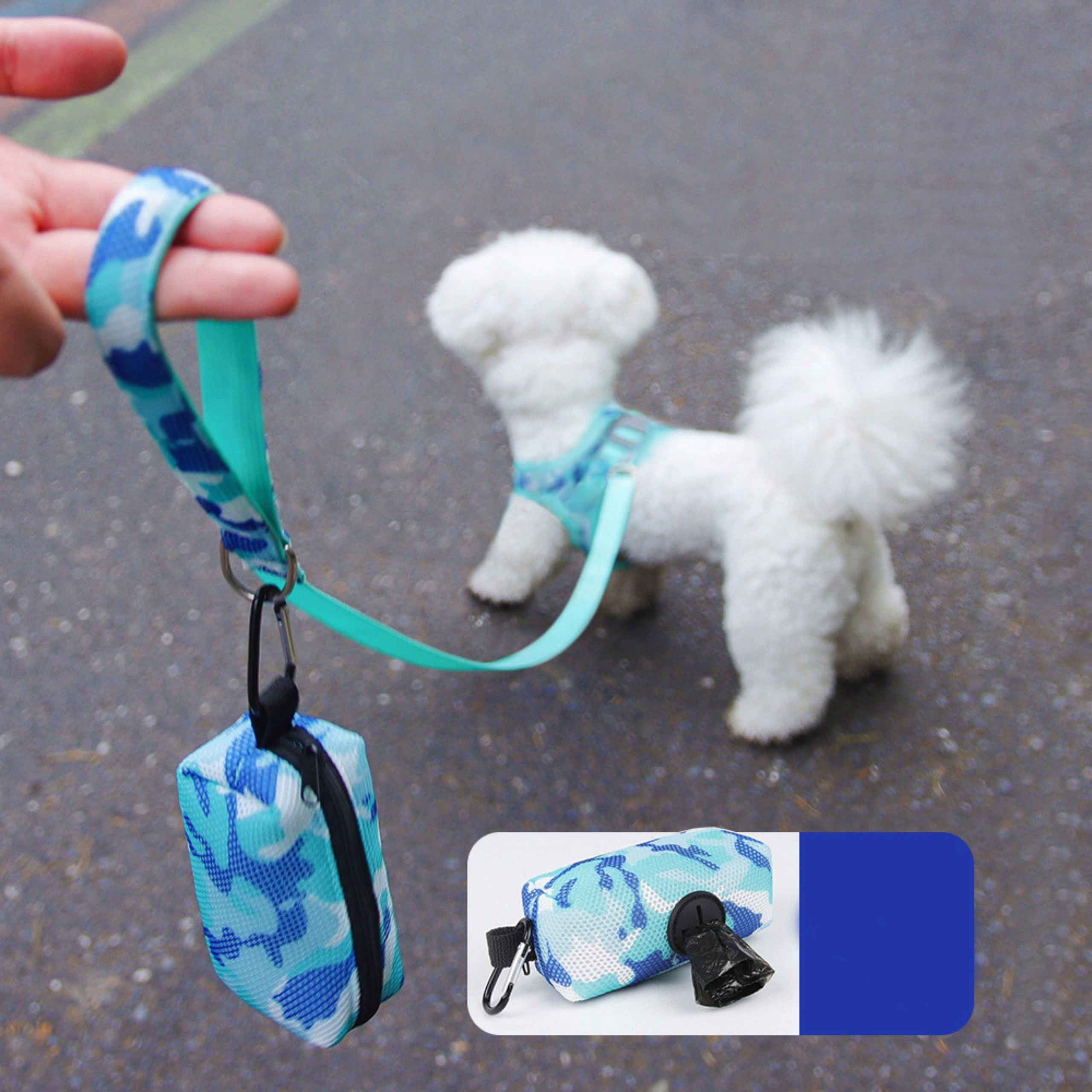 DOG HARNESS strong reflective adjustable pressure-free durable turquoise S Manufacturer code 3461