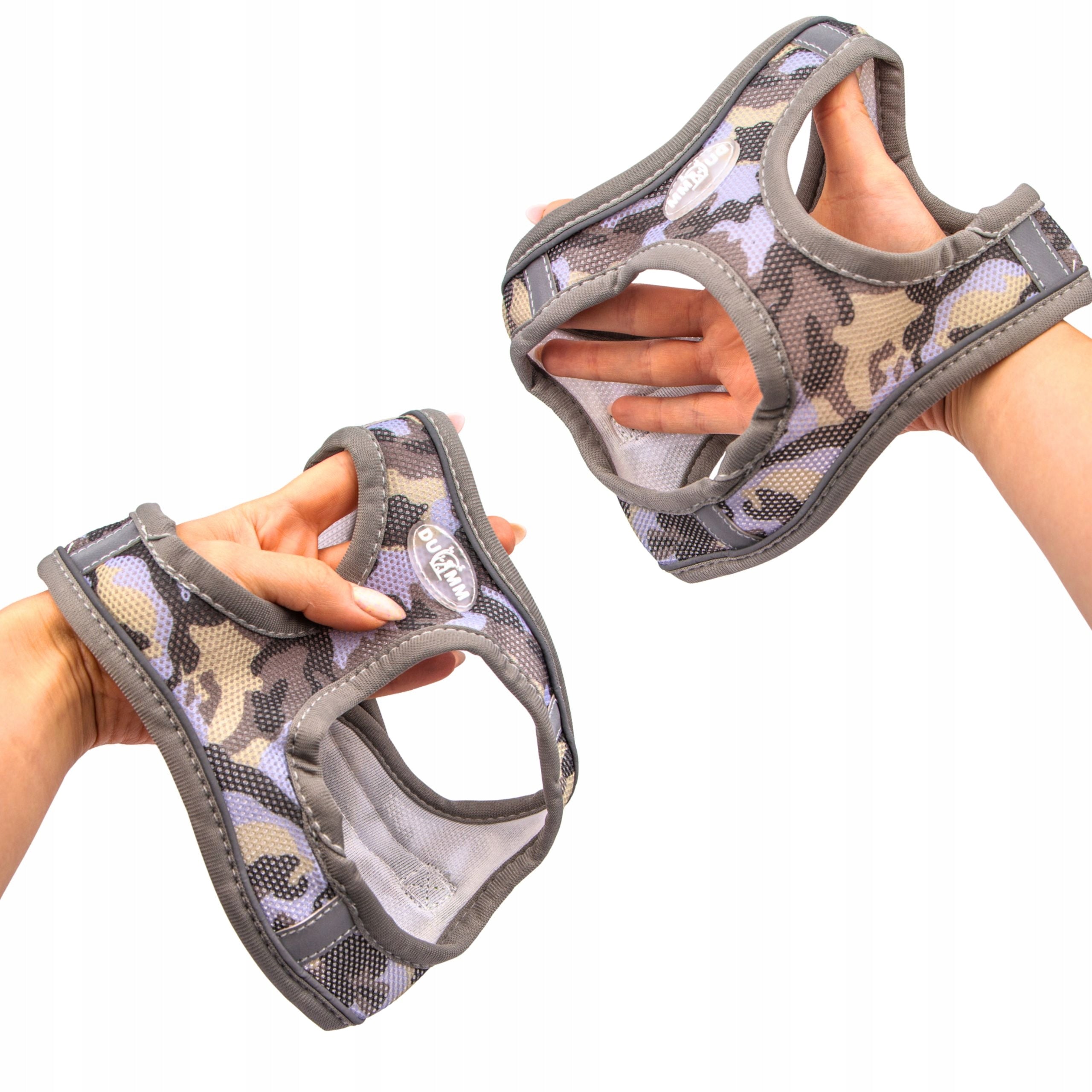 DOG HARNESS strong reflective adjustable pressure-free for summer grey S Color gray