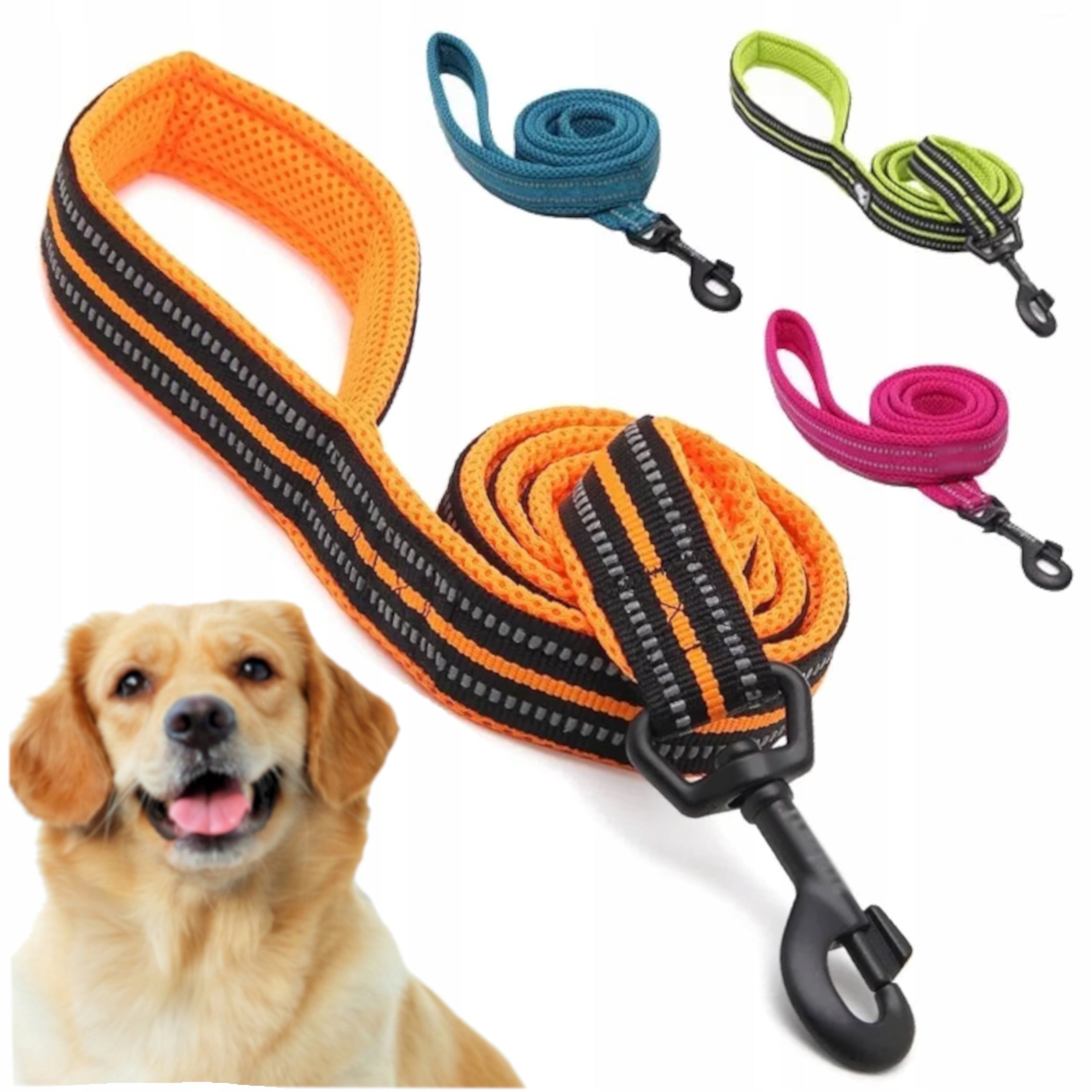 DOG LEASH 1,2 M REFLECTIVE LIGHT VERY STRONG TRAINING REFLECTOR Trade name VELAN SMYCZ DLA PSA 1,2 M ODBLASKOWA LEKKA BARDZO MOCNA TRENINGOWA ODBLASKOWA
