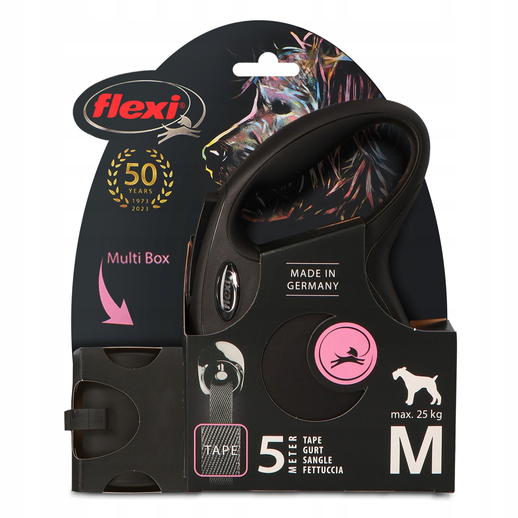 DOG LEASH AUTOMATIC 5m Tape CONTAINER BAGS for Dog Feces MULTI 3O Maximum leash length 5 m